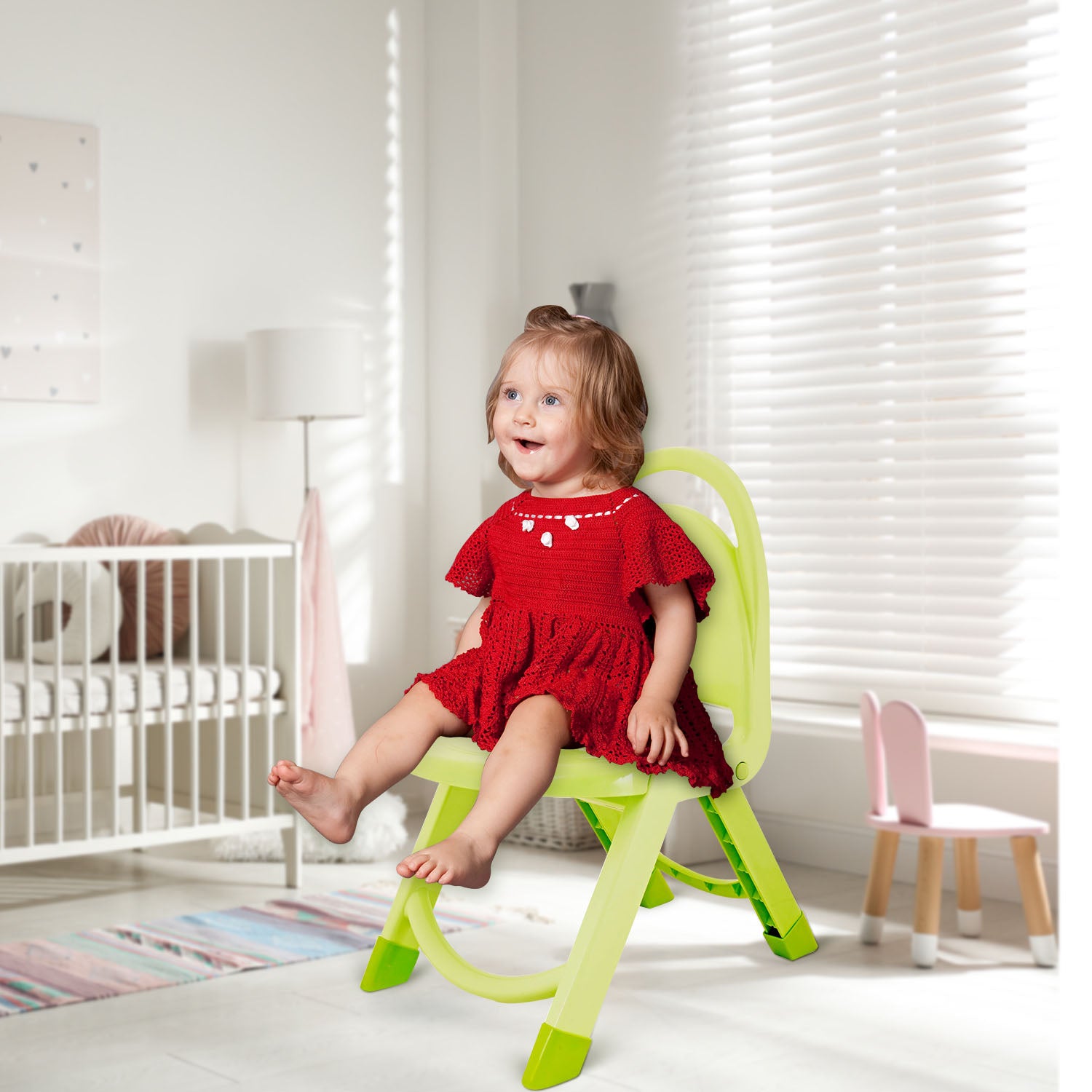 Foldable Multipurpose Green Chair - Baby Moo