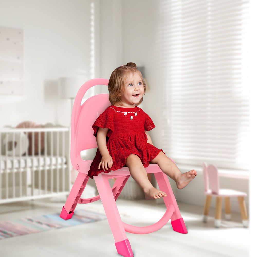 Pink high chair discount for baby girl