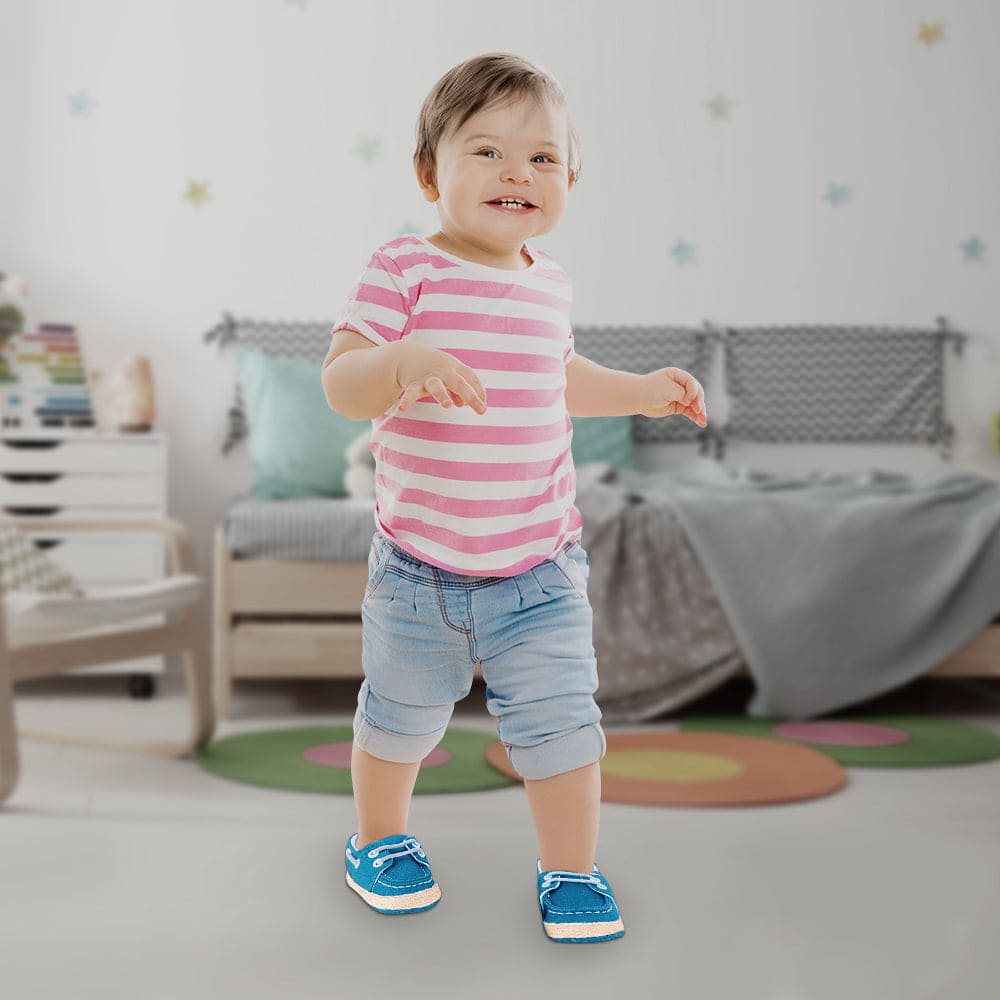 Formal Blue Baby Boat Shoes - Baby Moo