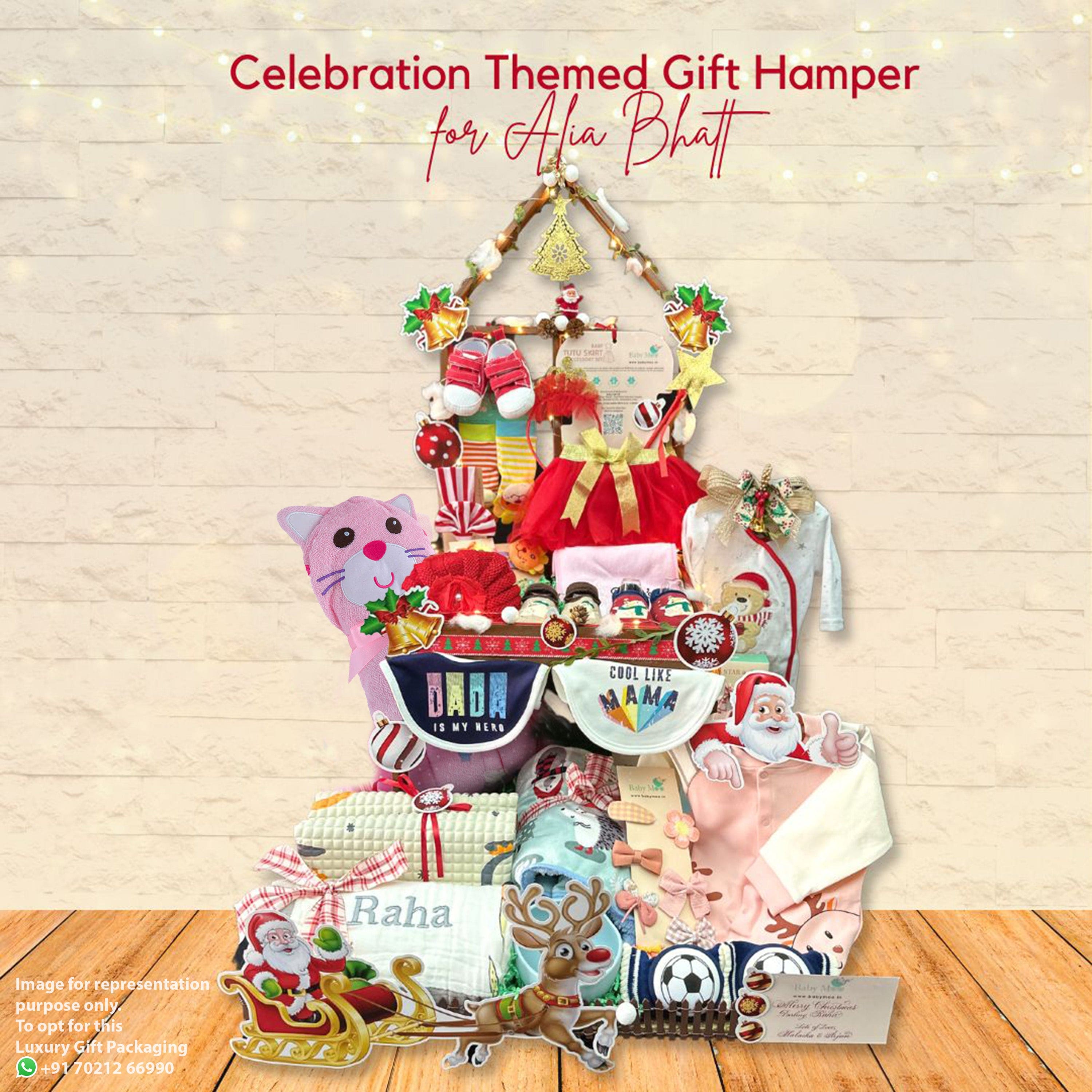 Baby Moo Celebration Themed Alia's Raha 30 Pcs Luxury Gift Hamper Red - 0-18M Sizes Available - Baby Moo