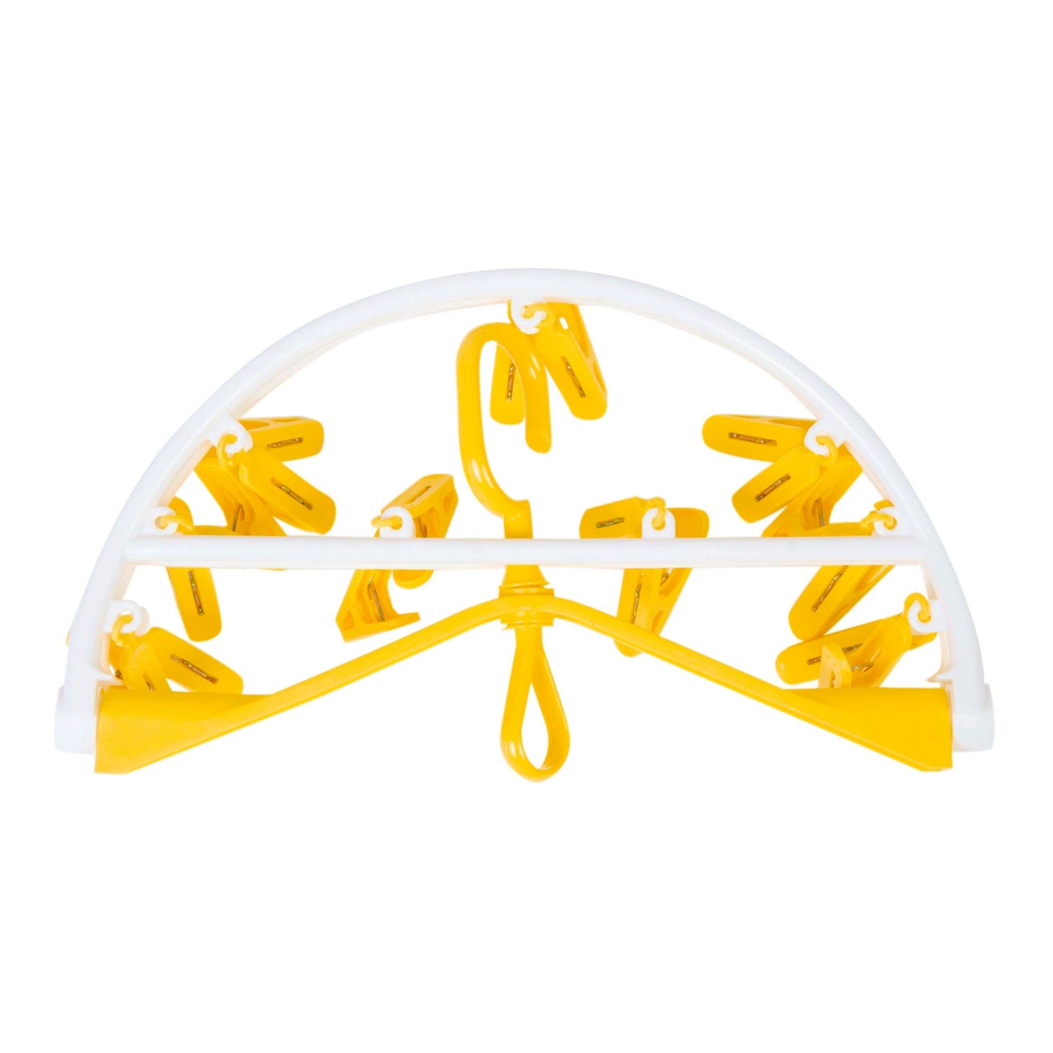 Clothes Hanger Round Foldable 18 Clips Yellow - Baby Moo