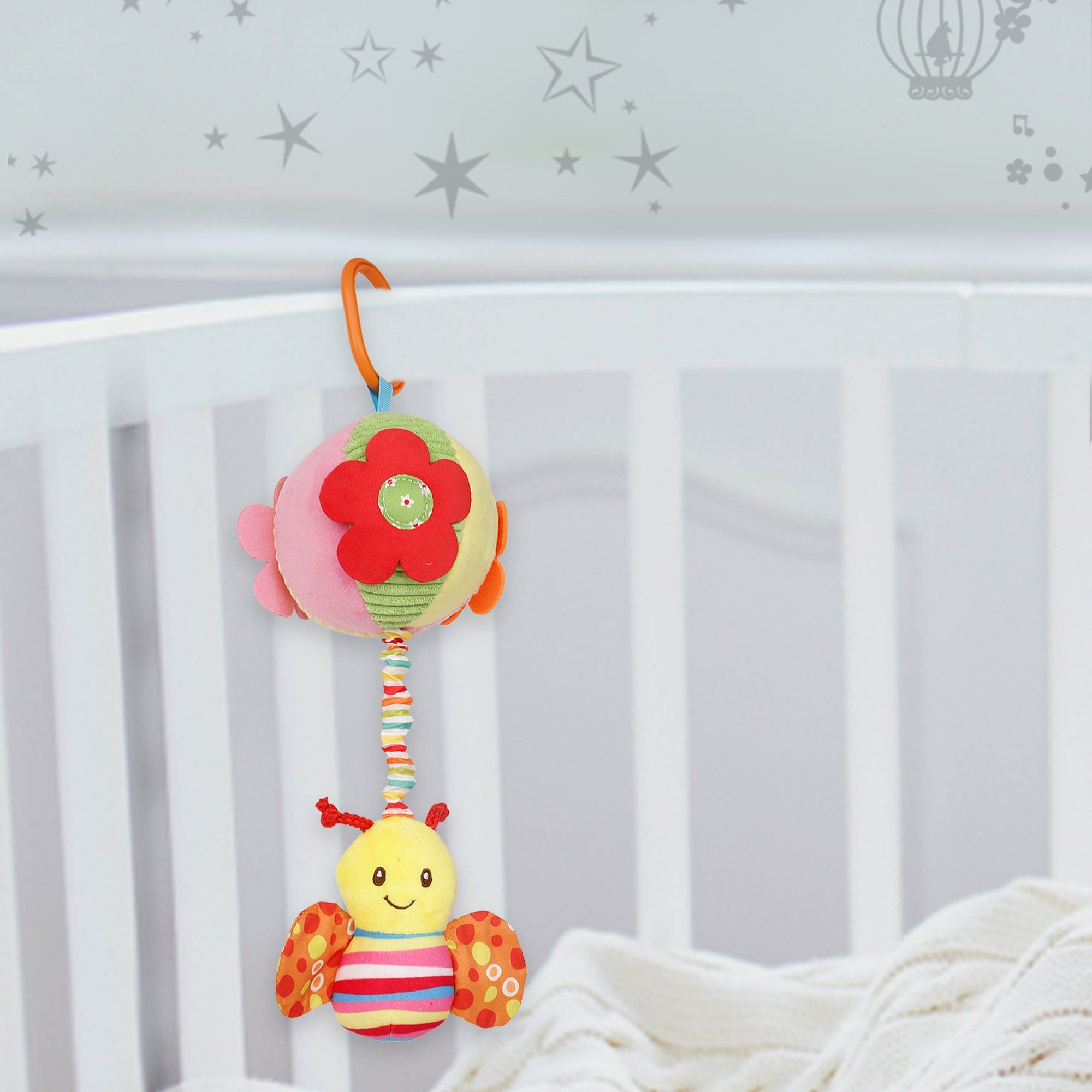 Butterfly Multicolour Hanging Pulling Toy - Baby Moo