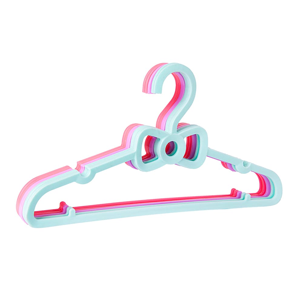 Baby Plastic Adjustable Clothes Hanger (Multicolour) - 6 Pcs