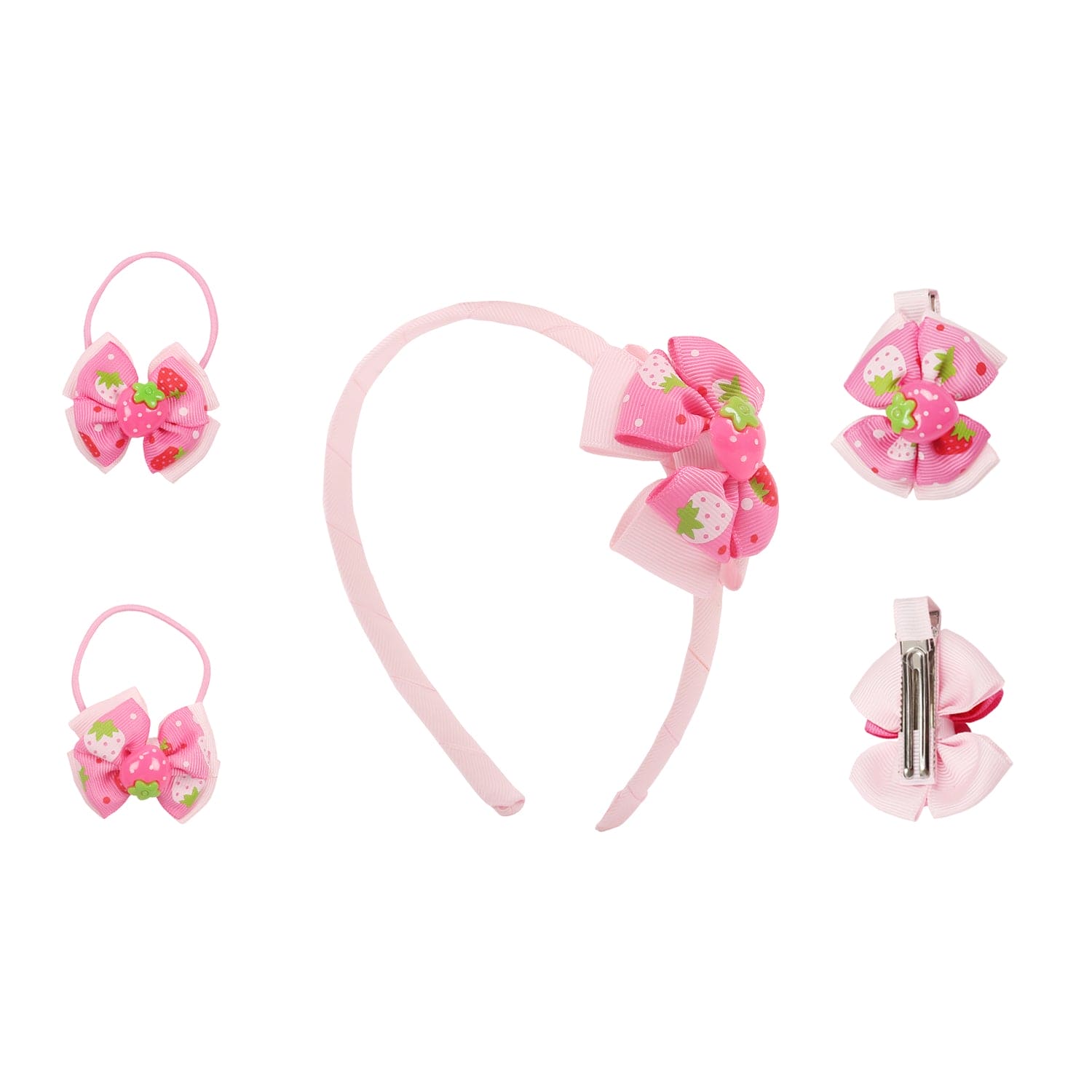Strawberry Pink Headband Set - Baby Moo
