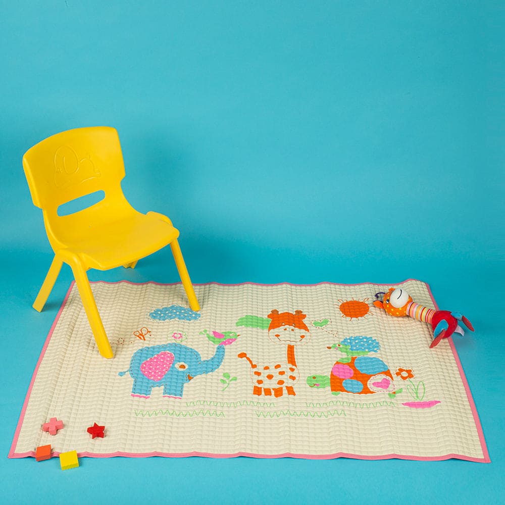 I Love Animals Pink Air Filled Waterproof Massage Mat - Baby Moo