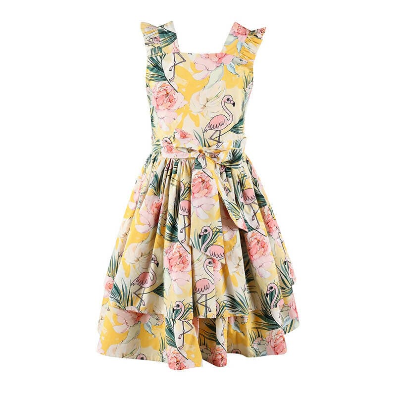 Stella Rossa Flamingo Dress - Yellow