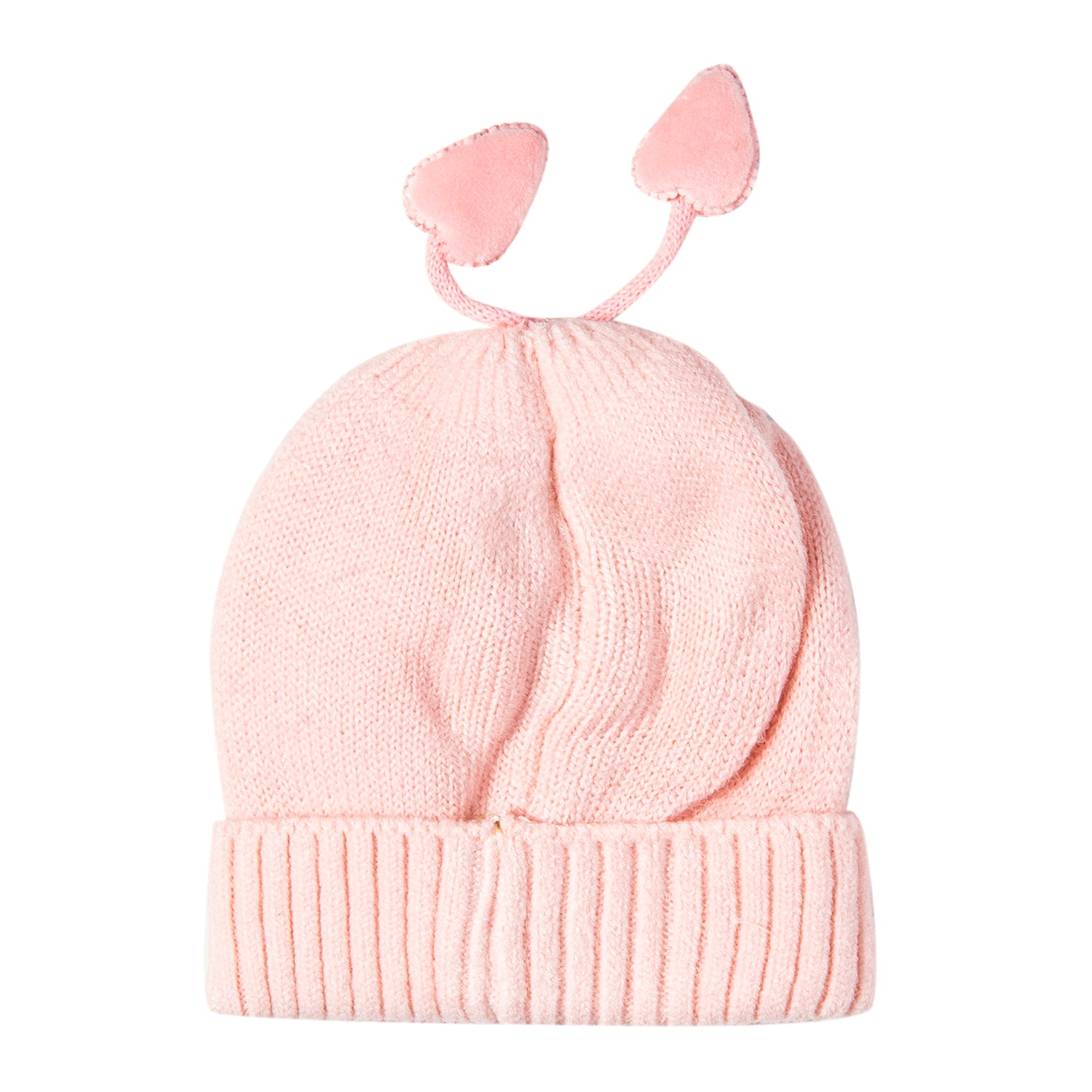 Knit Woollen Cap Winter Beanie Cloud Pink