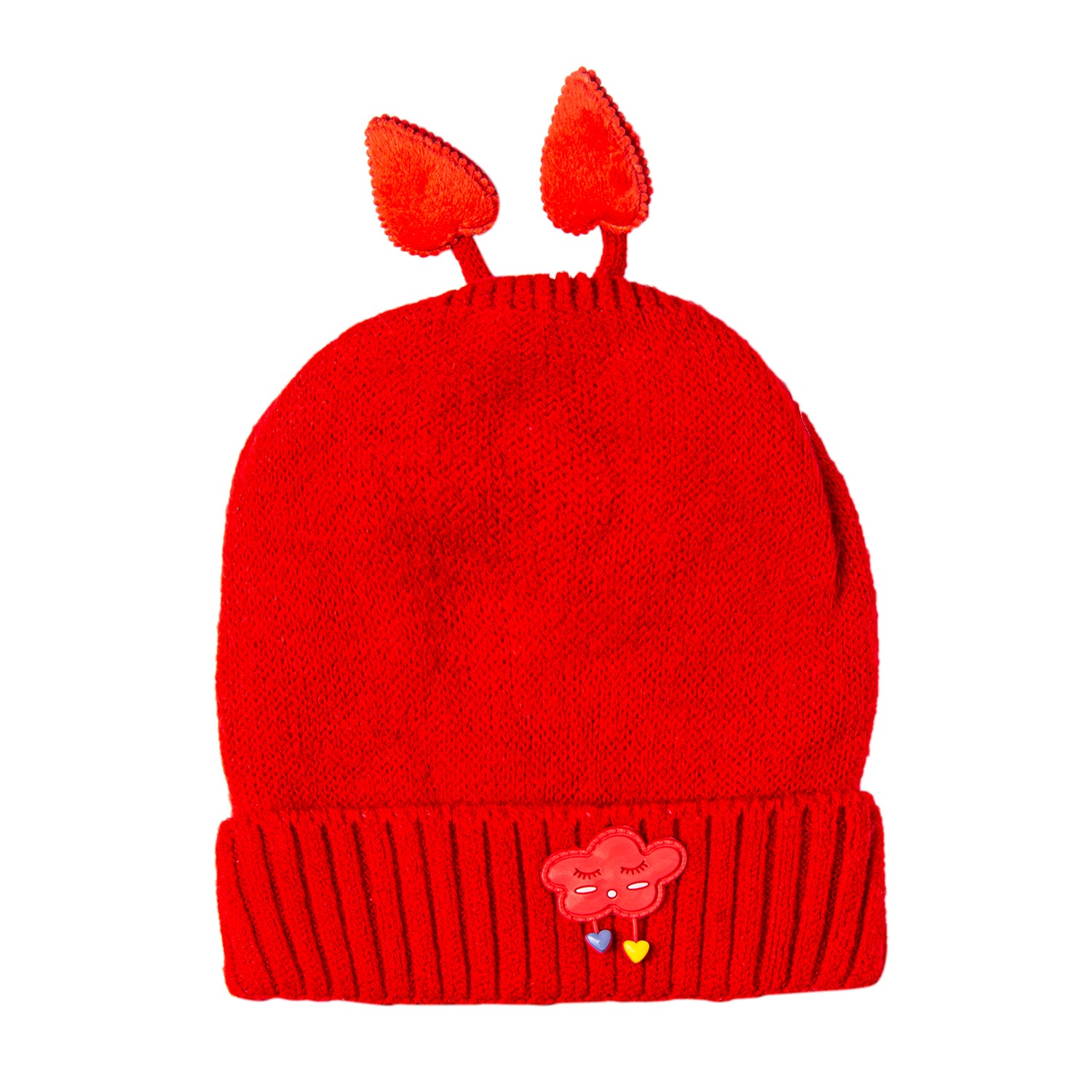 Knit Woollen Cap Winter Beanie Cloud Red - Baby Moo