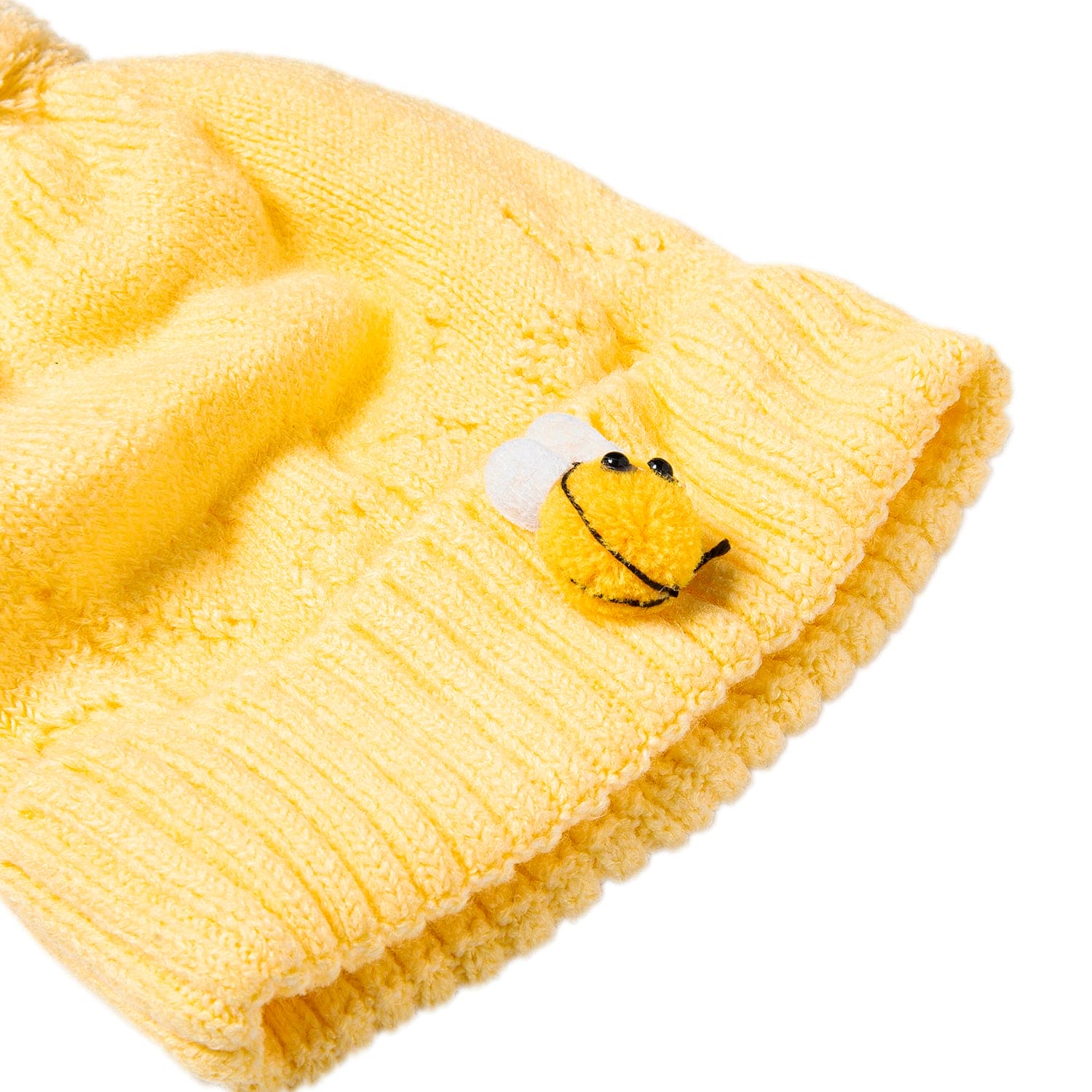Knit Woollen Cap Honey Bee Yellow - Baby Moo