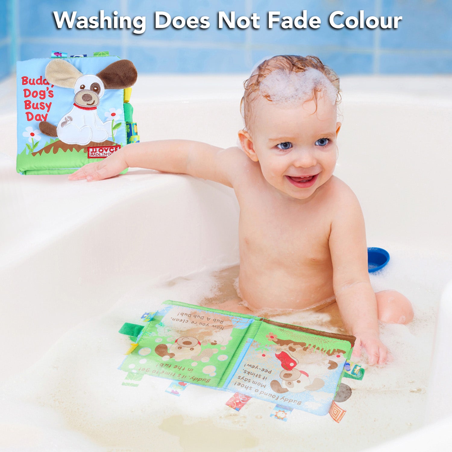 Buddy Dog Educational Learning 3D Cloth Book With Rustle Paper - Multicolour - Baby Moo