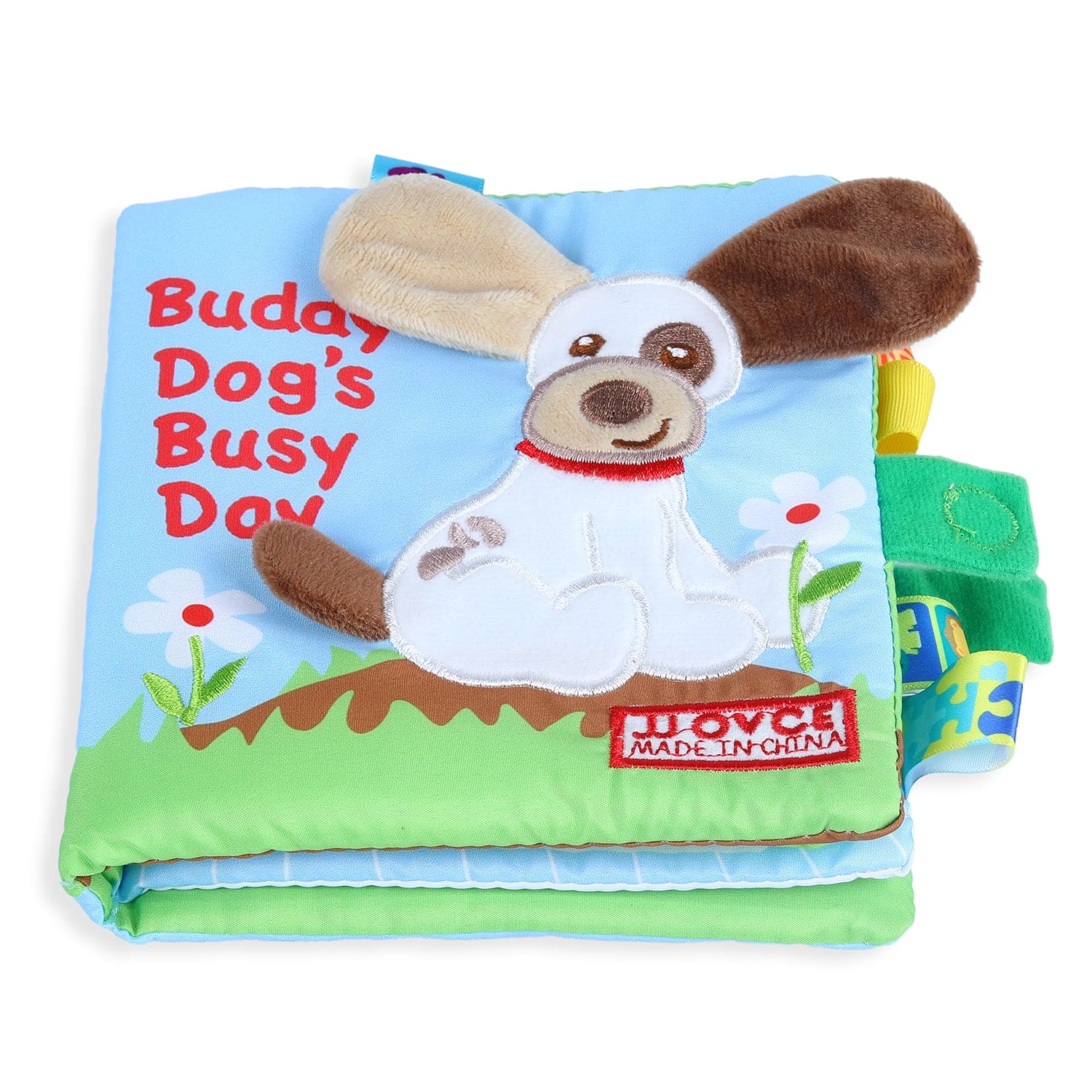 Buddy Dog Educational Learning 3D Cloth Book With Rustle Paper - Multicolour - Baby Moo