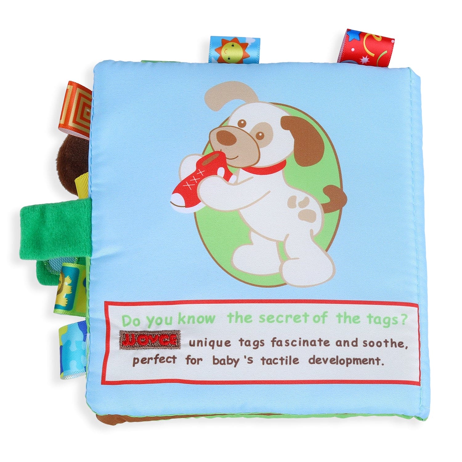 Buddy Dog Educational Learning 3D Cloth Book With Rustle Paper - Multicolour - Baby Moo