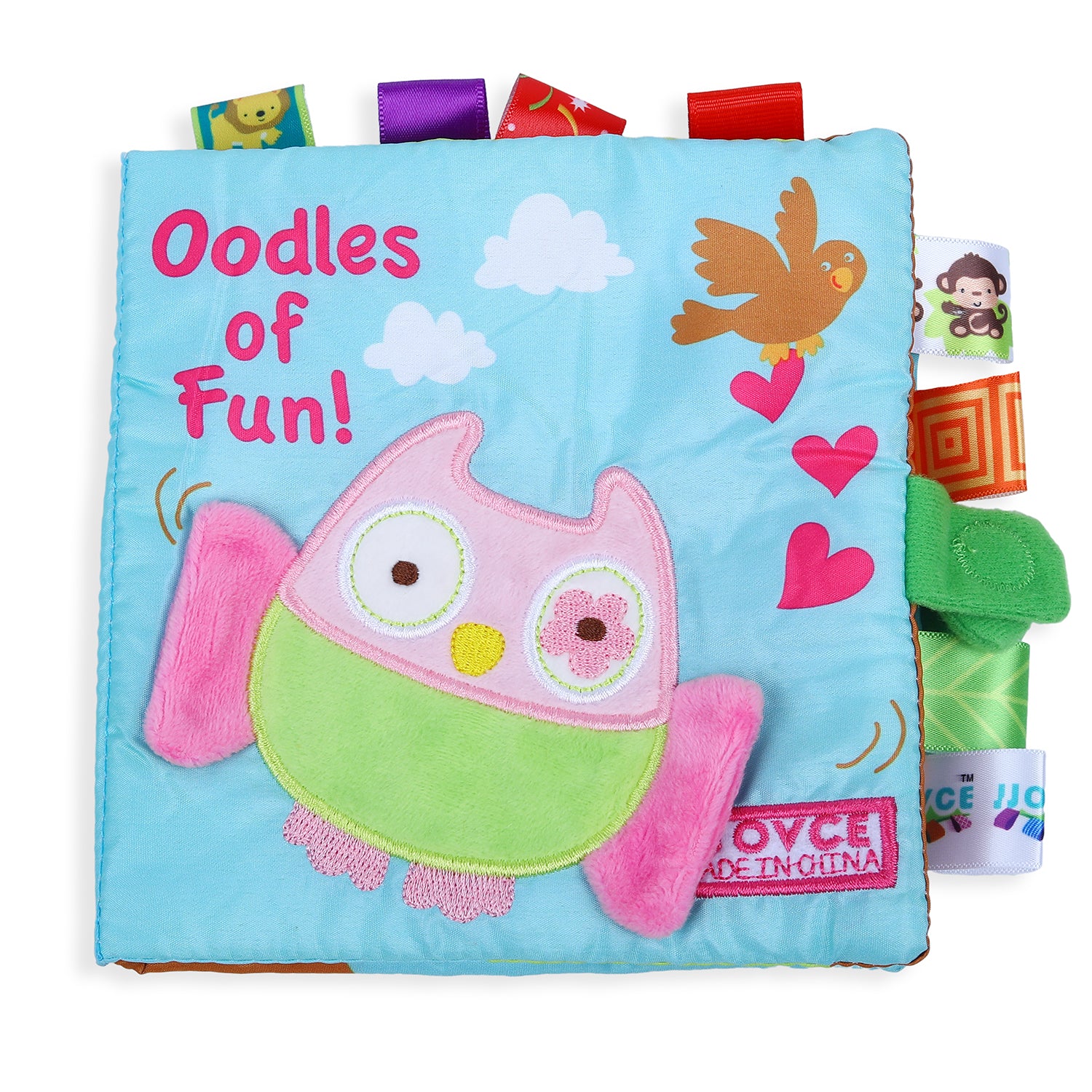Oodles Owl Educational Learning 3D Cloth Book With Rustle Paper - Multicolour - Baby Moo