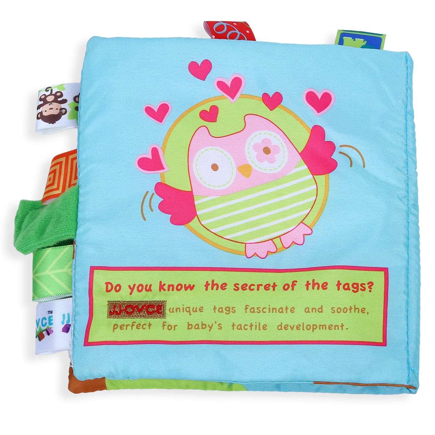 Oodles Owl Educational Learning 3D Cloth Book With Rustle Paper - Multicolour - Baby Moo