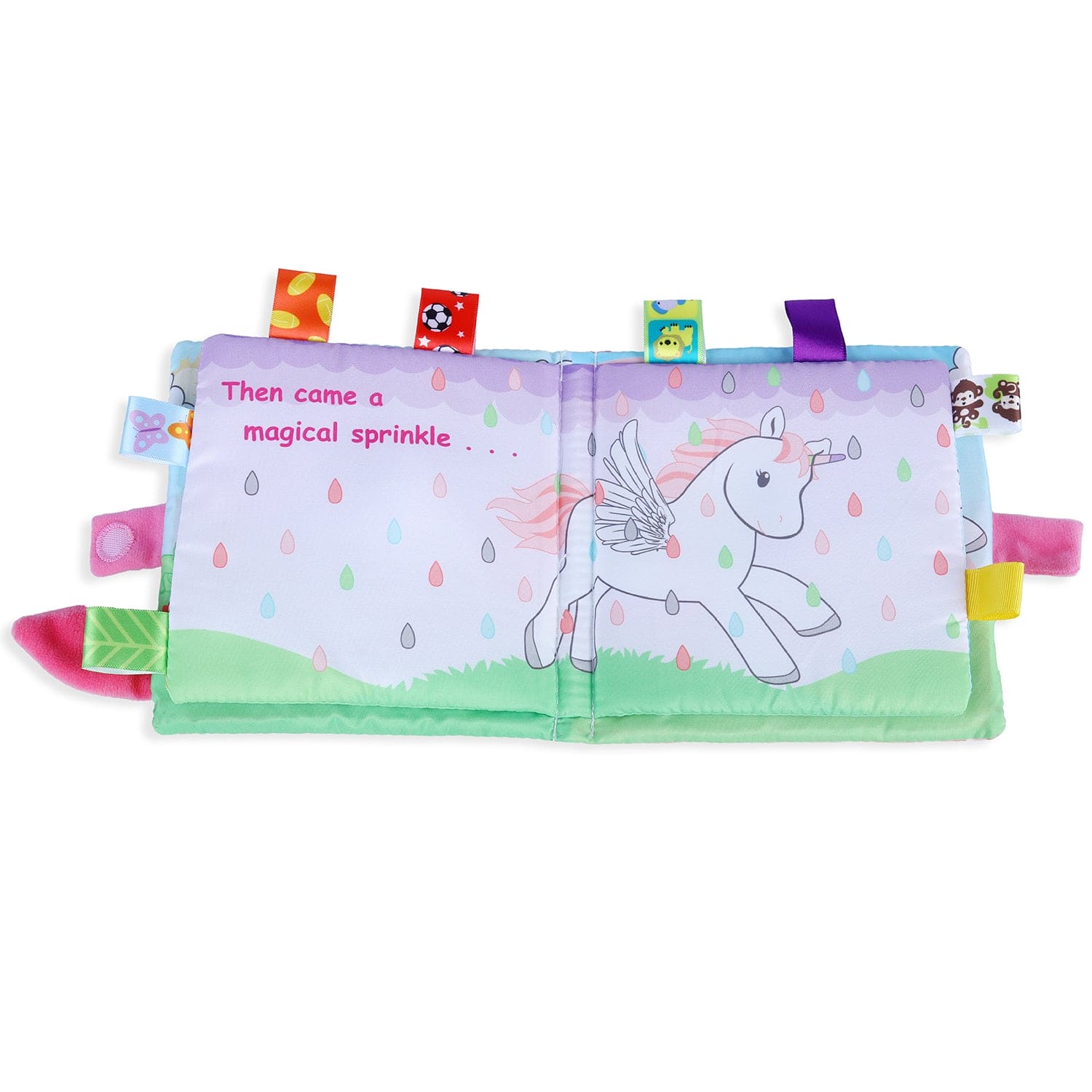 Painted Pony Educational Learning 3D Cloth Book With Rustle Paper - Multicolour - Baby Moo
