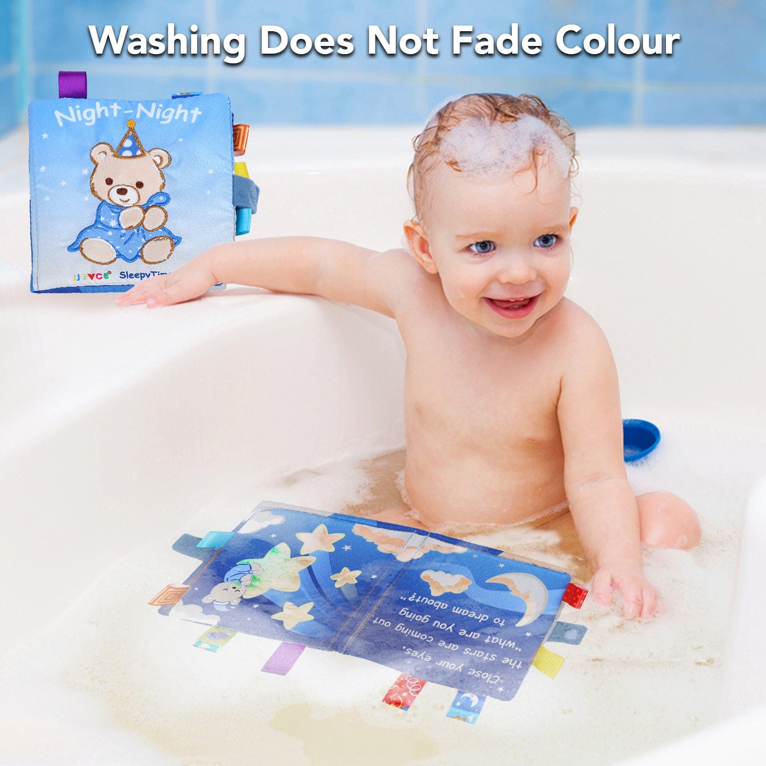 Sleepy Time Educational Learning 3D Cloth Book With Rustle Paper - Multicolour - Baby Moo