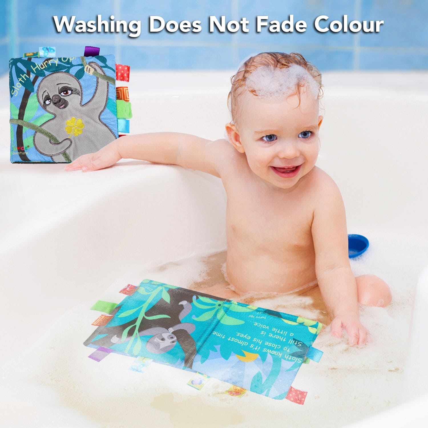 Sloth, Hurry Up! Educational Learning 3D Cloth Book With Rustle Paper - Multicolour - Baby Moo