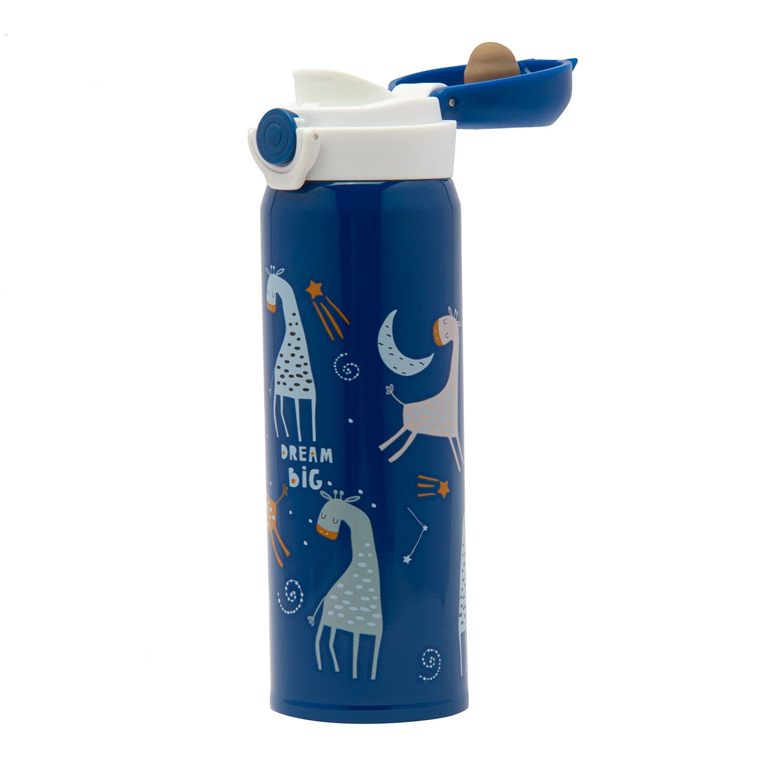 Dream Big Blue 500 ml Stainless Steel Flask - Baby Moo