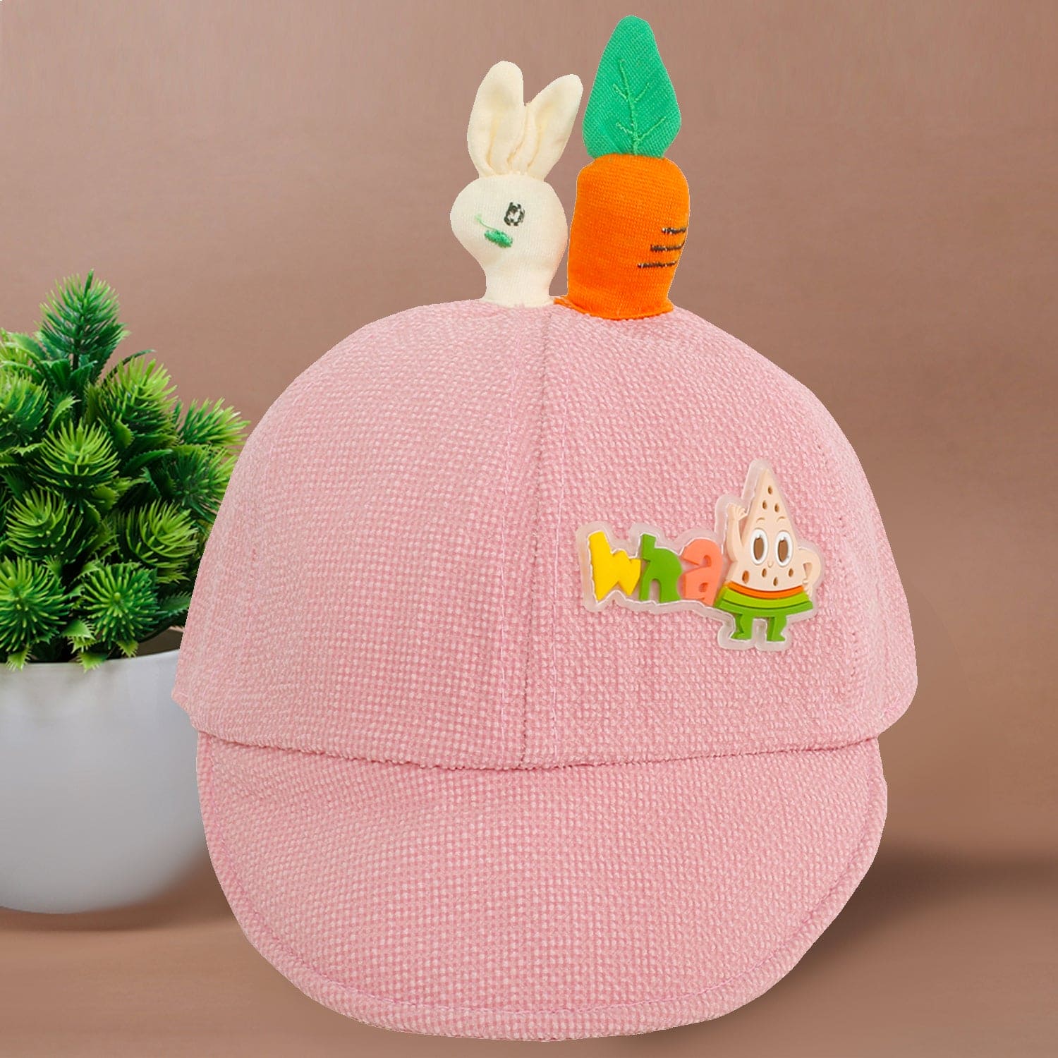 Baby Moo Hungry Bunny Pink Cap - Baby Moo