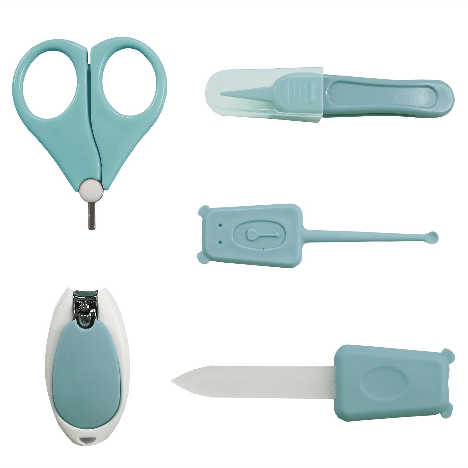 Teal Grooming Kit of 5 Pcs with a Nail Clipper - Baby Moo