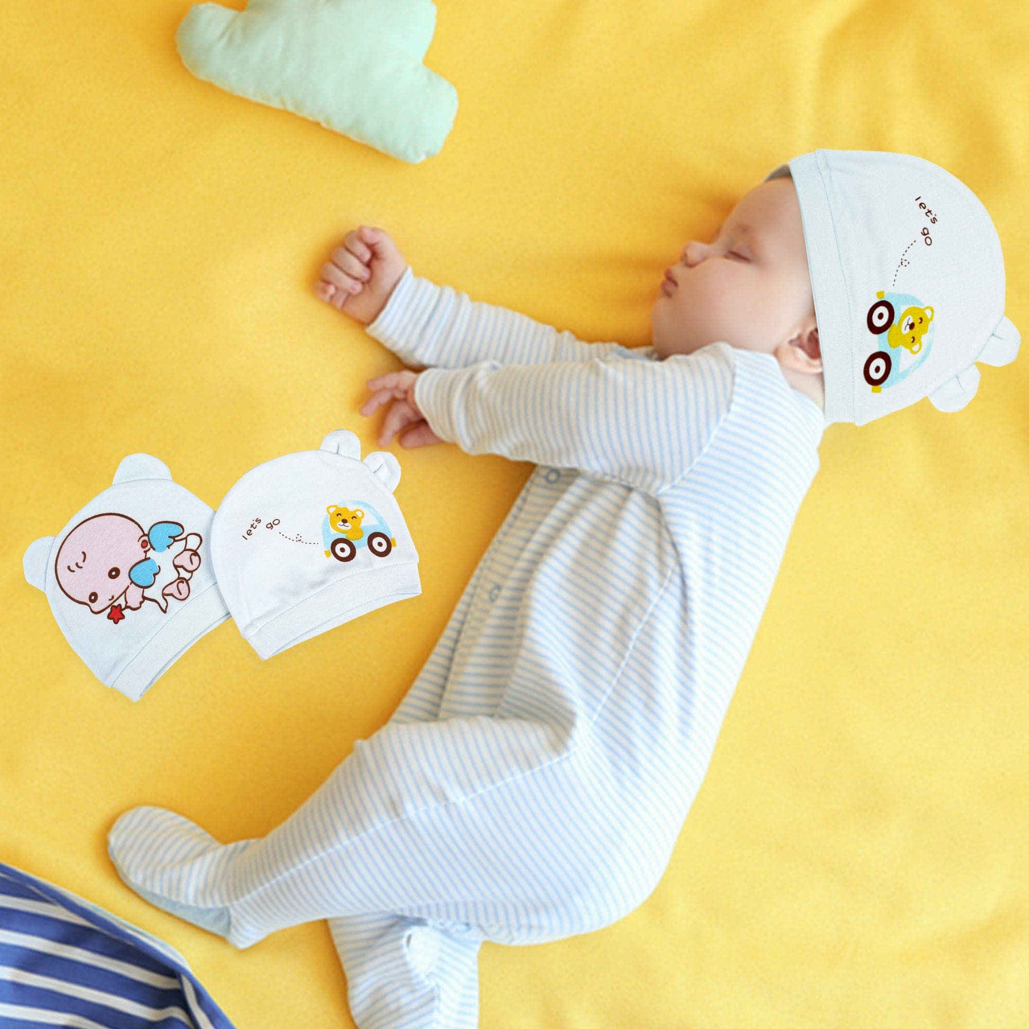 Baby Angel Blue 2 Pk Caps - Baby Moo