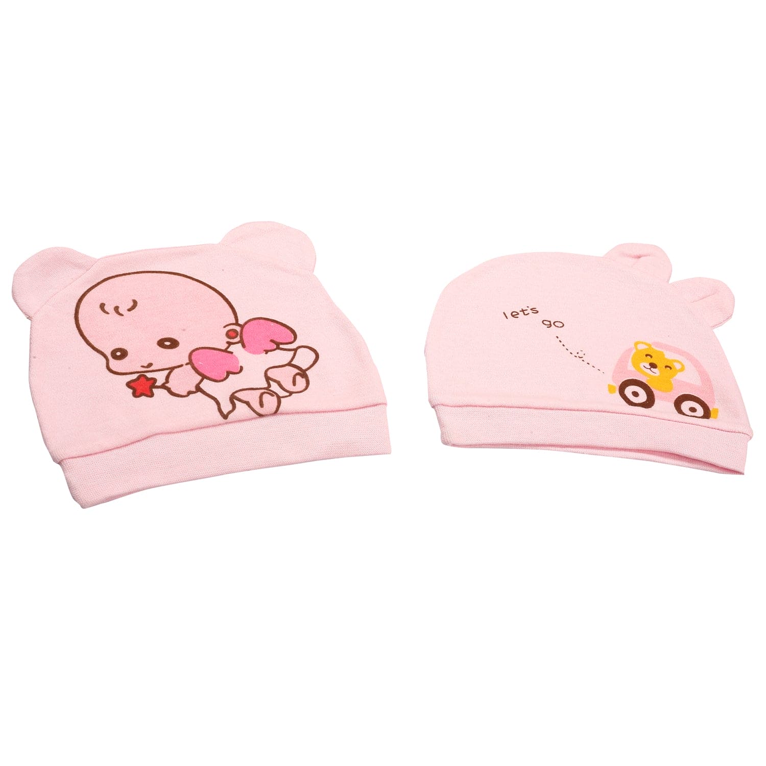 Baby Angel Pink 2 Pk Caps - Baby Moo