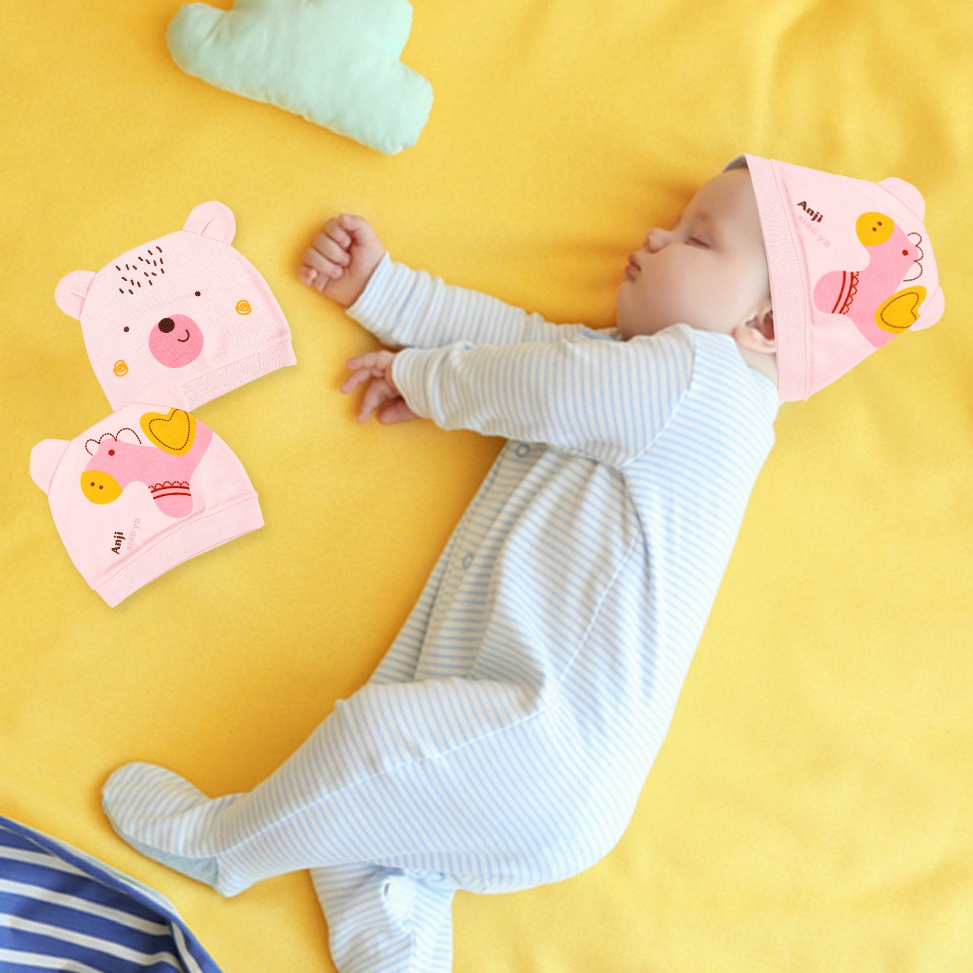 Horsey Pink 2 Pk Caps - Baby Moo