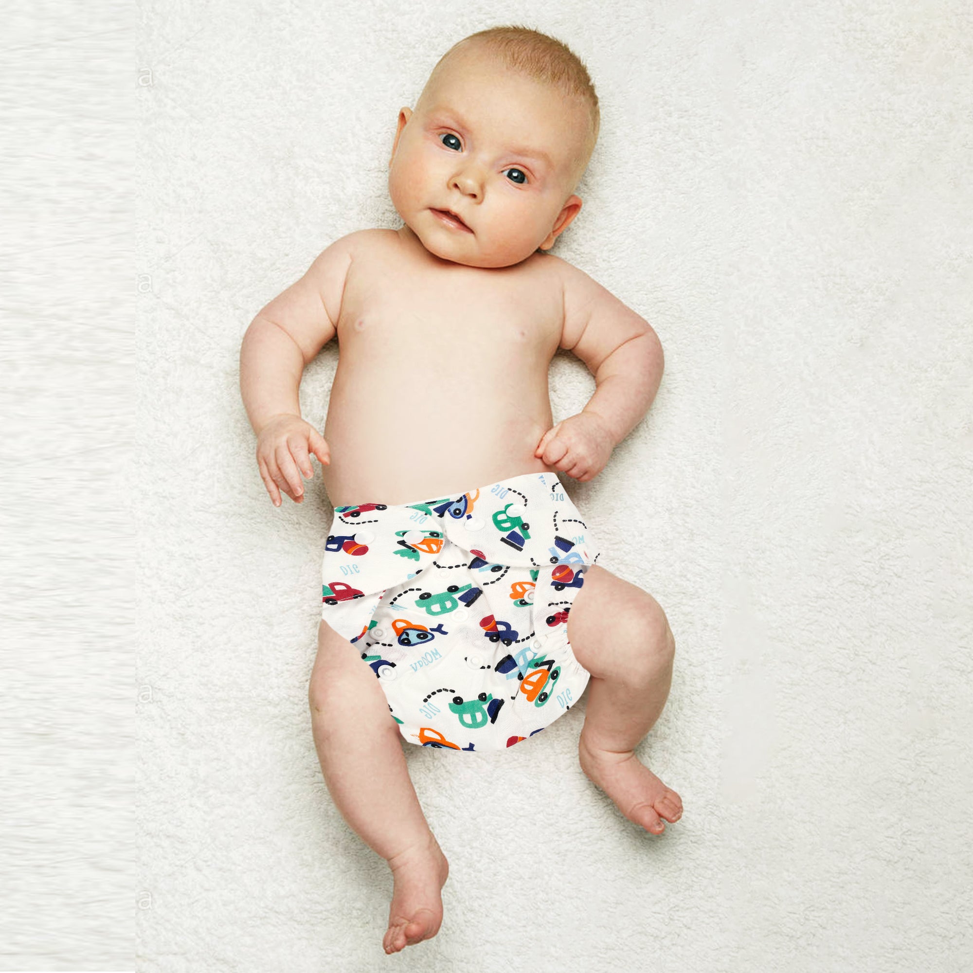 Speed Racer Multicolour Reusable Diaper - Baby Moo