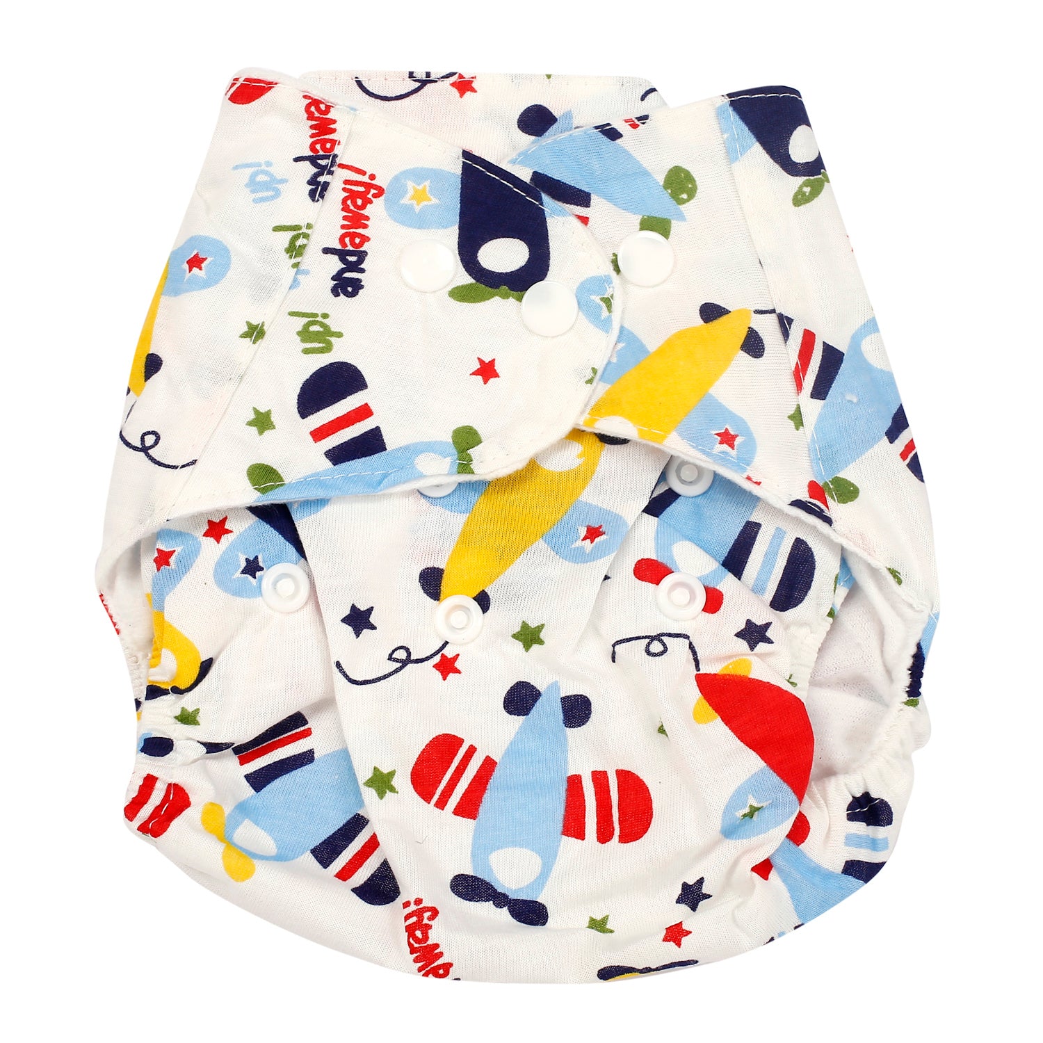 Flying Planes Multicolour Reusable Diaper - Baby Moo