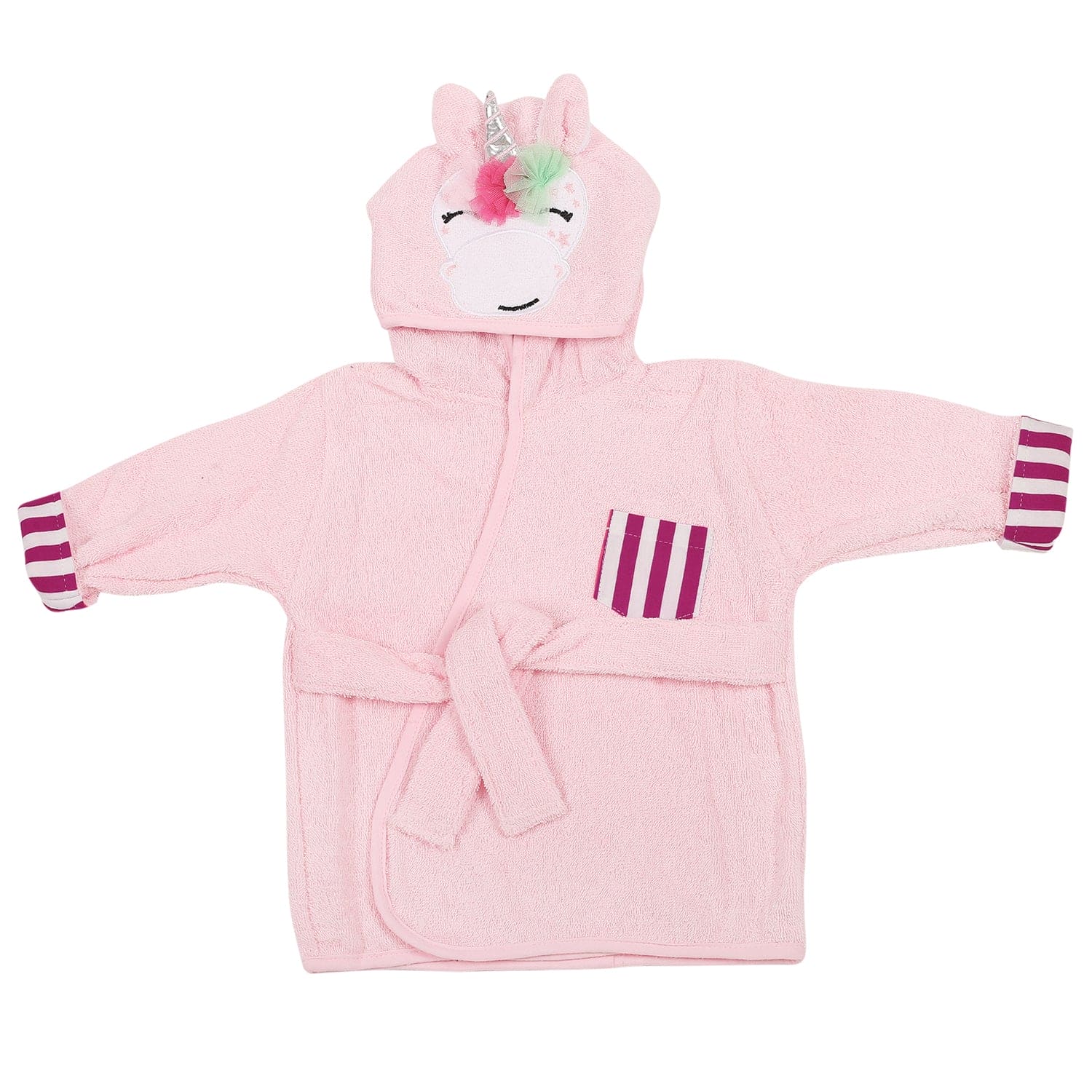 Whimsical Unicorn Pink Bathrobe - Baby Moo