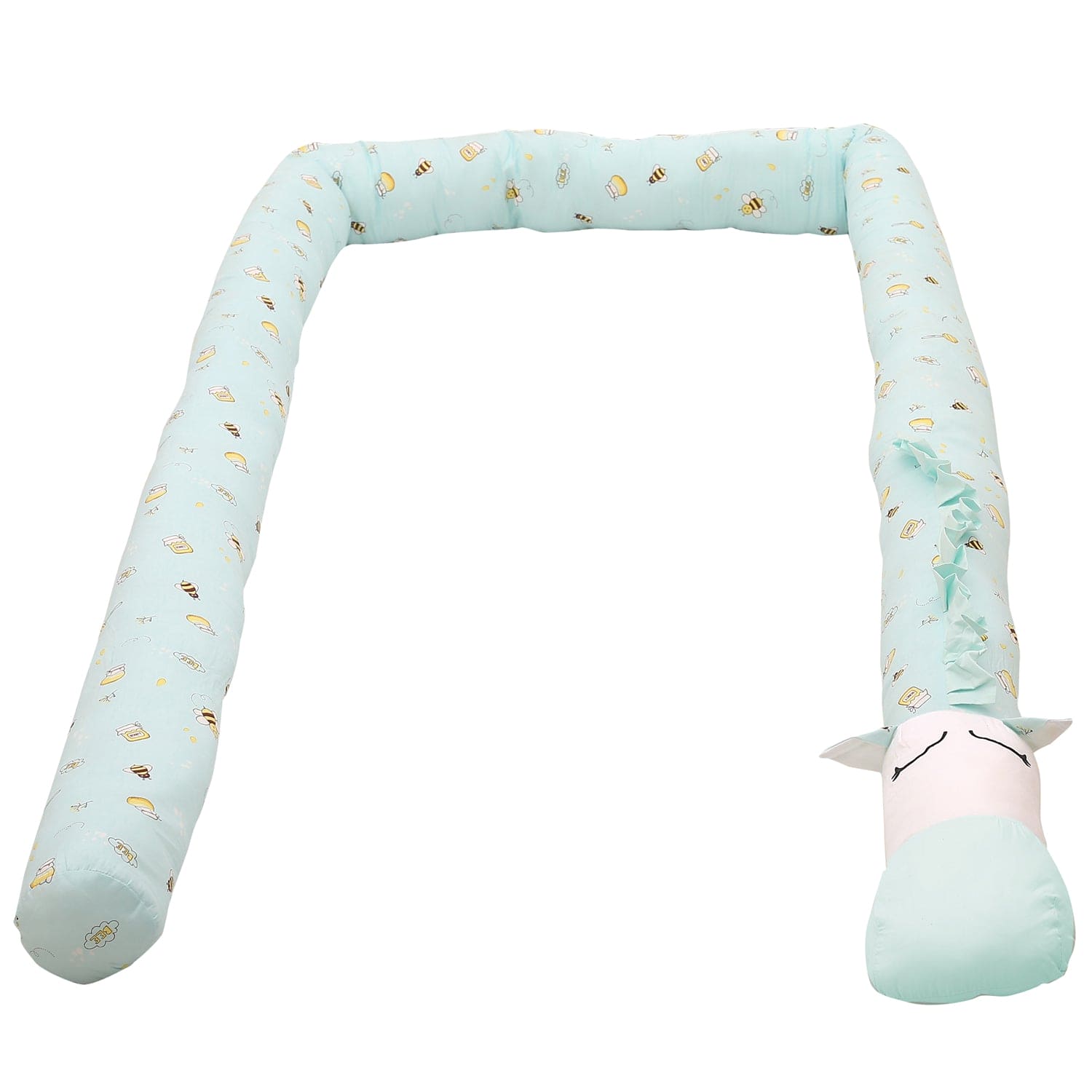 Honey Bee Blue Cot Bumper - Baby Moo