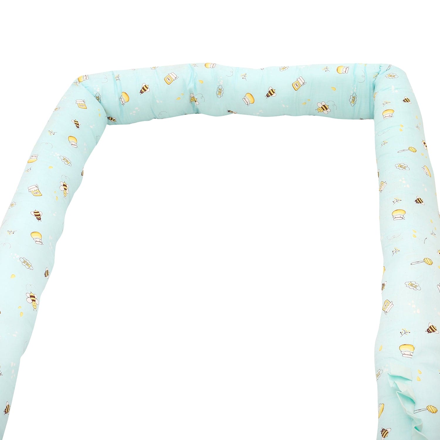 Honey Bee Blue Cot Bumper - Baby Moo