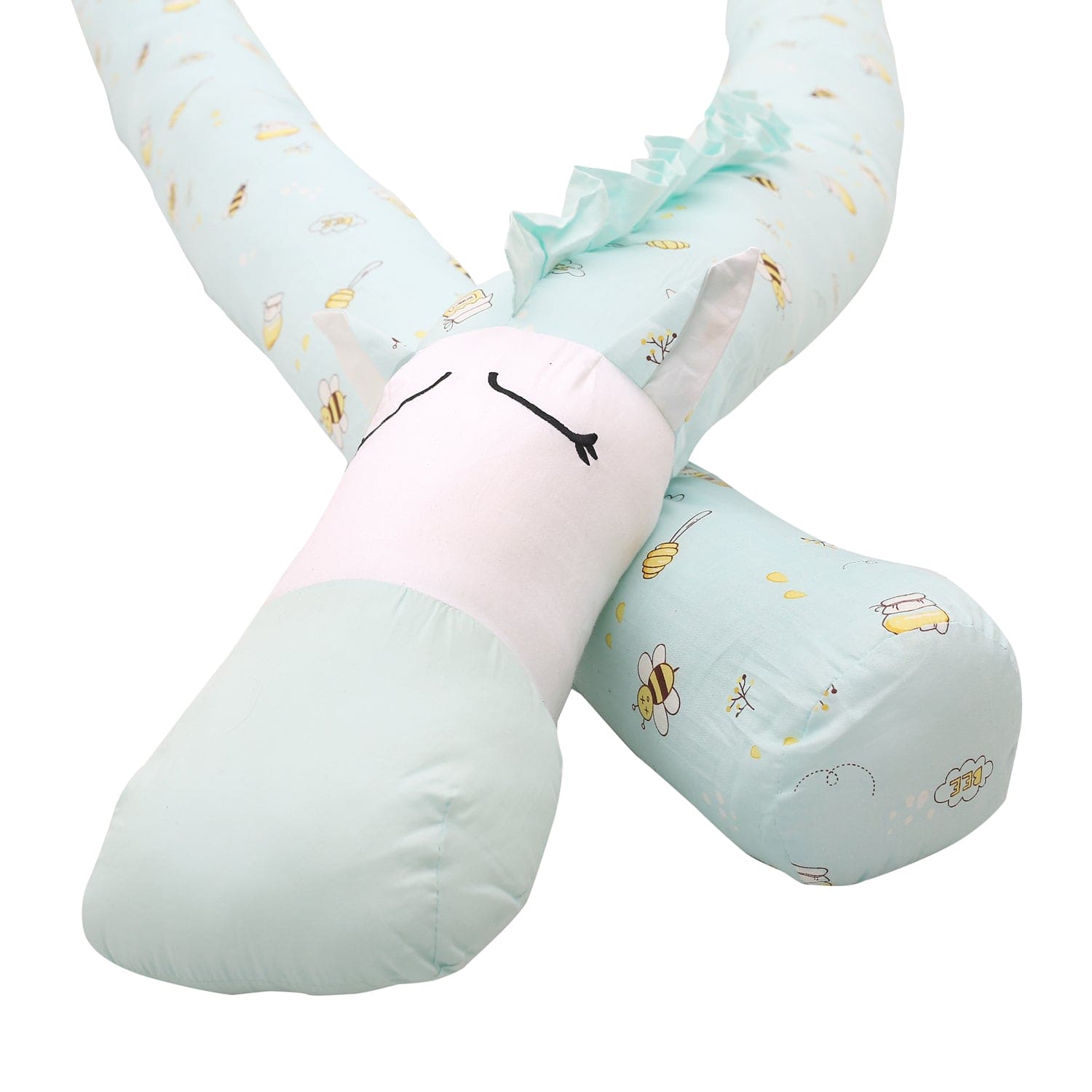 Honey Bee Blue Cot Bumper - Baby Moo