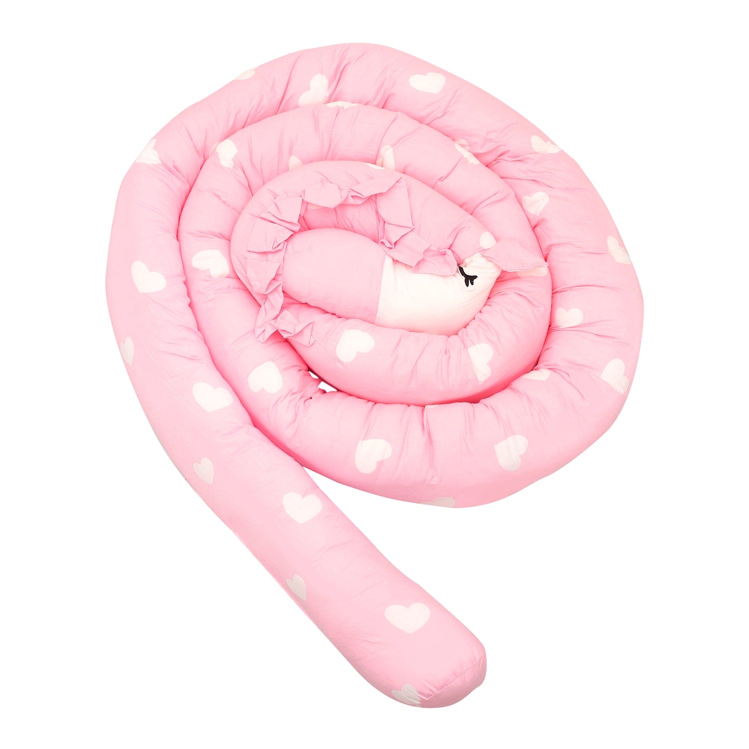 Sweetheart Pink Cot Bumper - Baby Moo