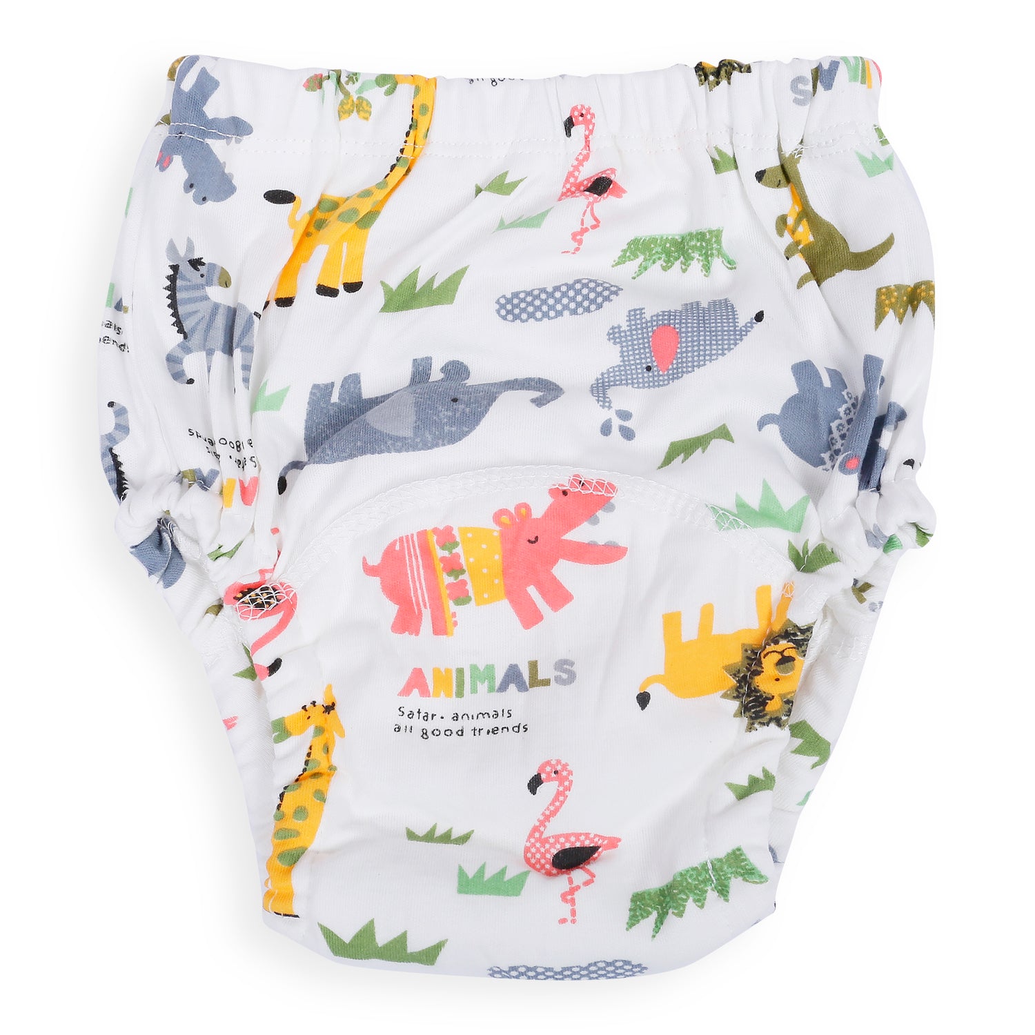 I Love Animals Reusable Cloth Training Pants Clothing Accessory Diaper Panty - Multicolour - Baby Moo