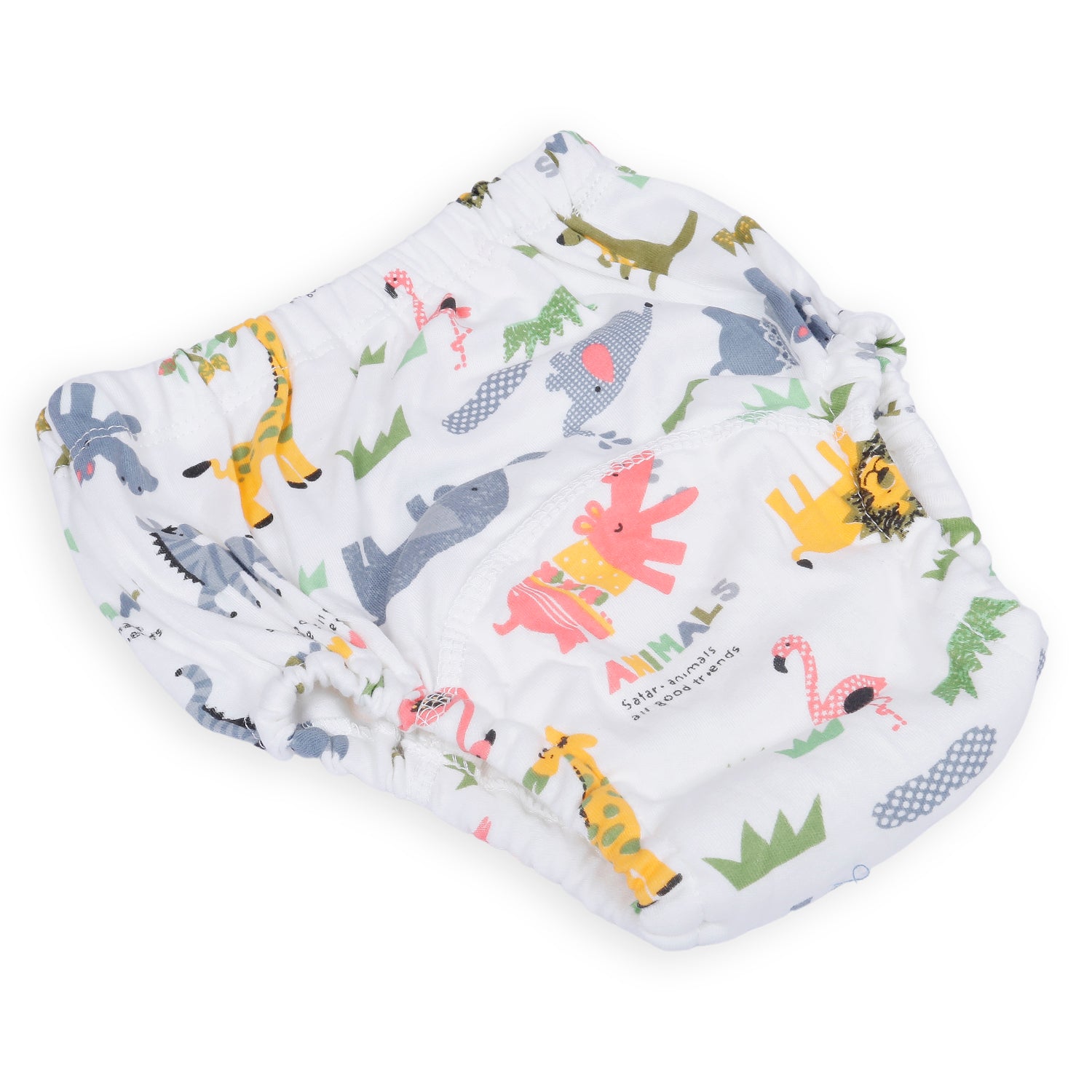 I Love Animals Reusable Cloth Training Pants Clothing Accessory Diaper Panty - Multicolour - Baby Moo