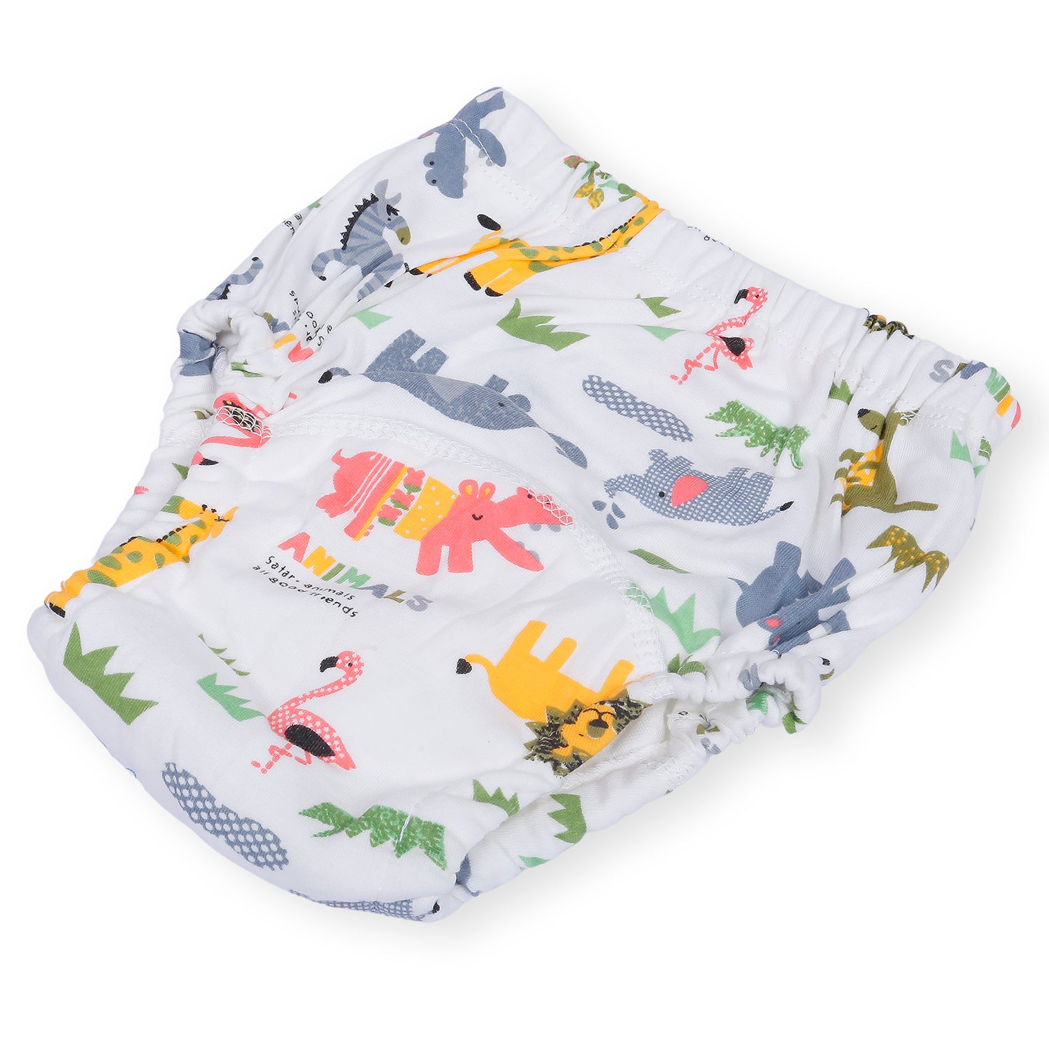 I Love Animals Reusable Cloth Training Pants Clothing Accessory Diaper Panty - Multicolour - Baby Moo