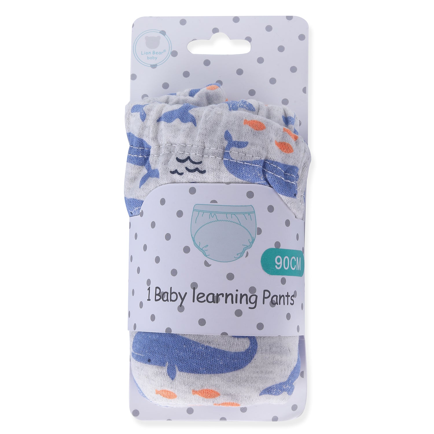 Baby Moo Dolphin Show Reusable Cloth Training Pants Diaper Panty - Grey - Baby Moo