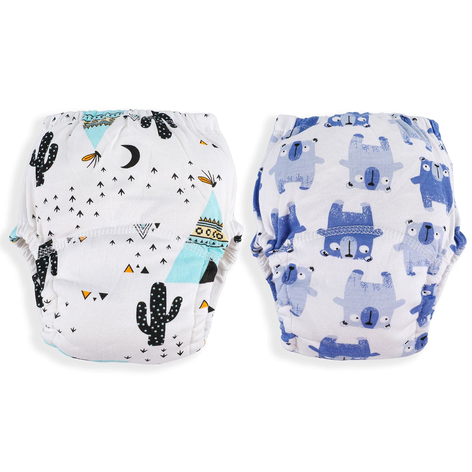 Cactus And Bear Reusable Cloth Training Pants Clothing Accessory Diaper Panty 2 Pcs - Multicolour - Baby Moo