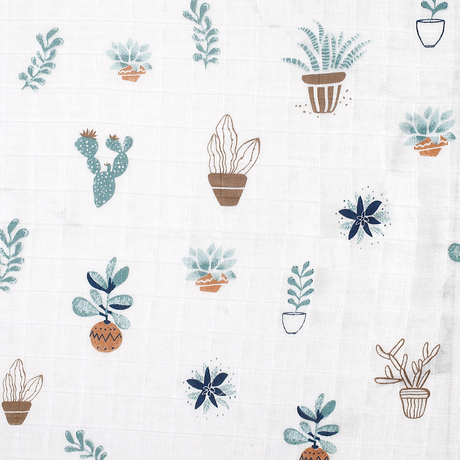I Love Plants Green Muslin Swaddle - Baby Moo