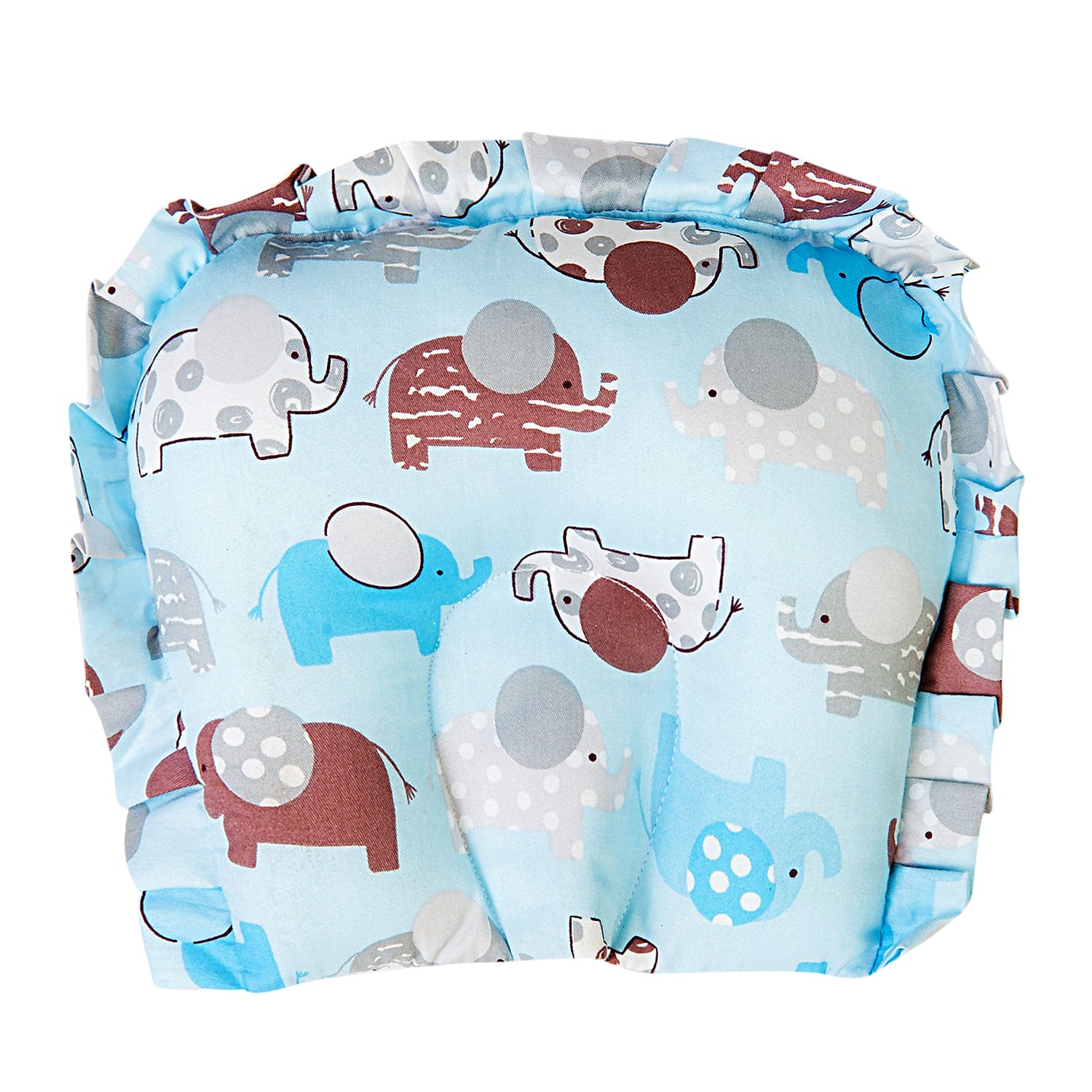 Elephant Blue U Shape Large Pillow