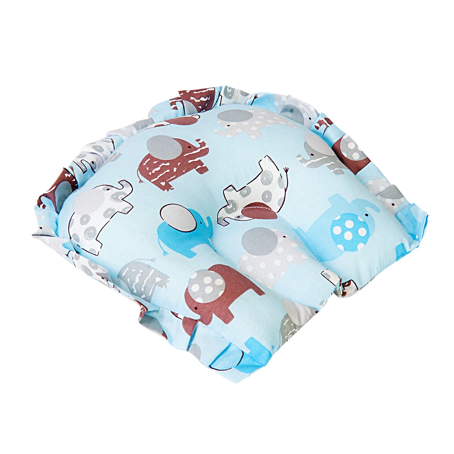 Elephant Blue U Shape Large Pillow