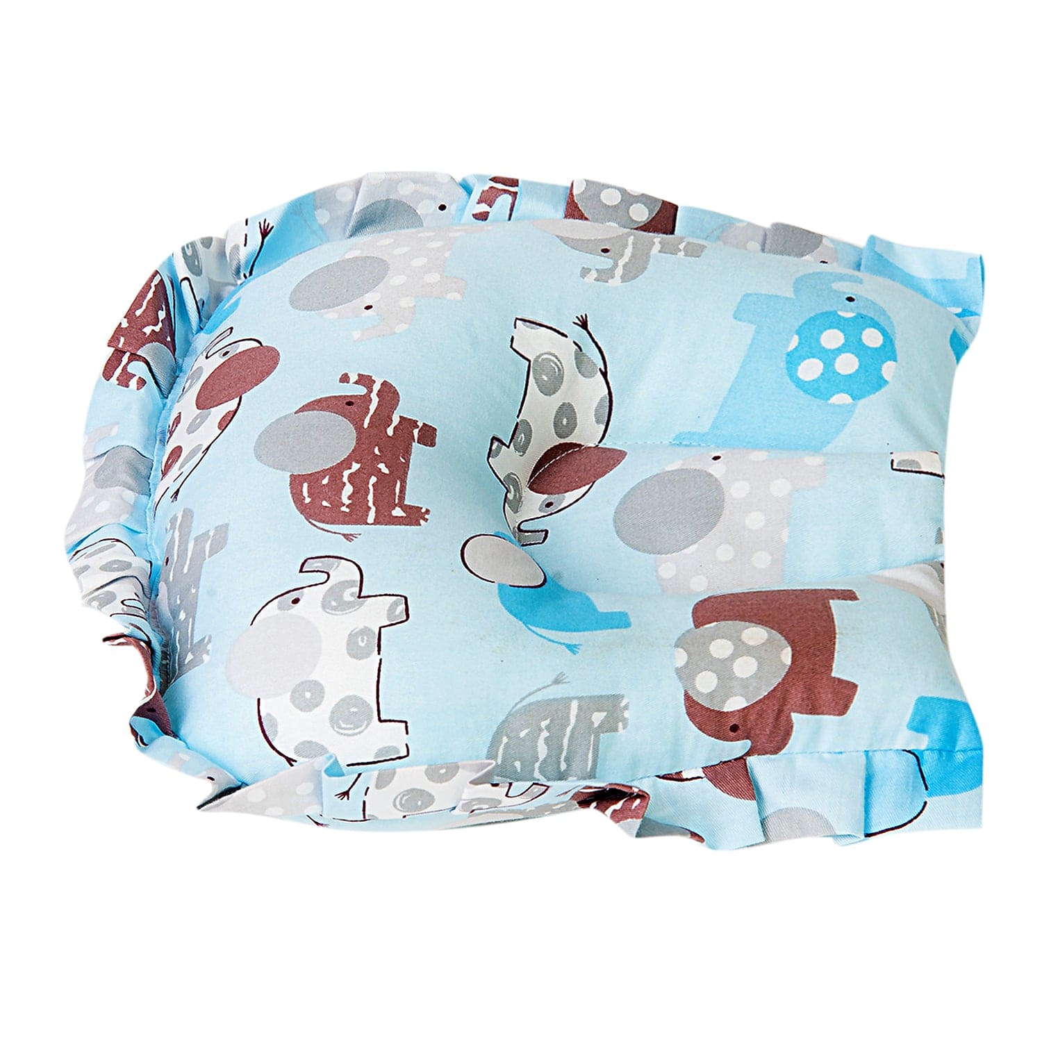 Elephant Blue U Shape Large Pillow