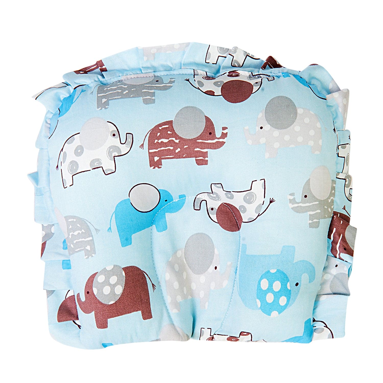 Elephant Blue U Shape Large Pillow