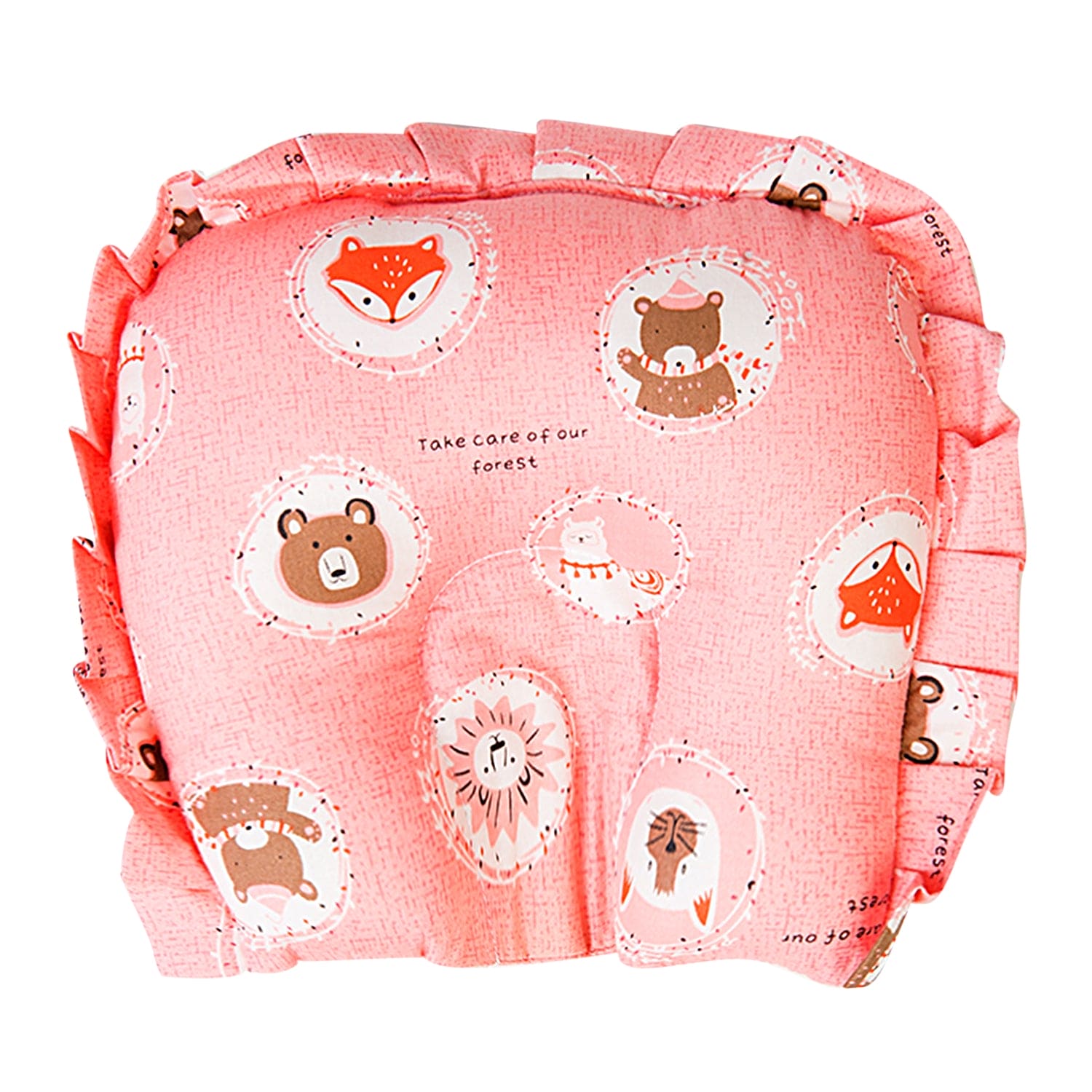 Forest Friends Peach U Shape Large Pillow - Baby Moo