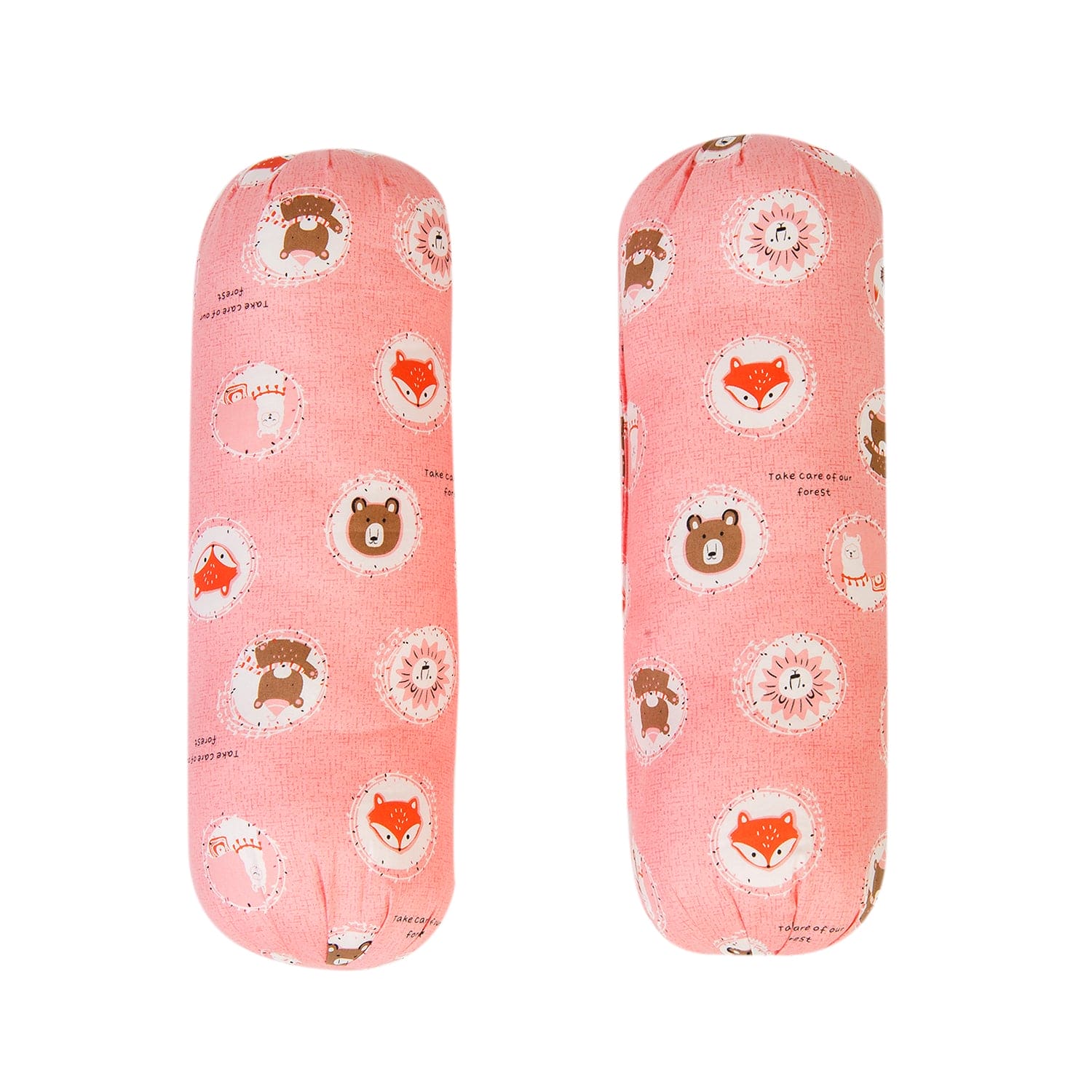 Forest Friends Peach 2 Pcs Small Bolster Set - Baby Moo