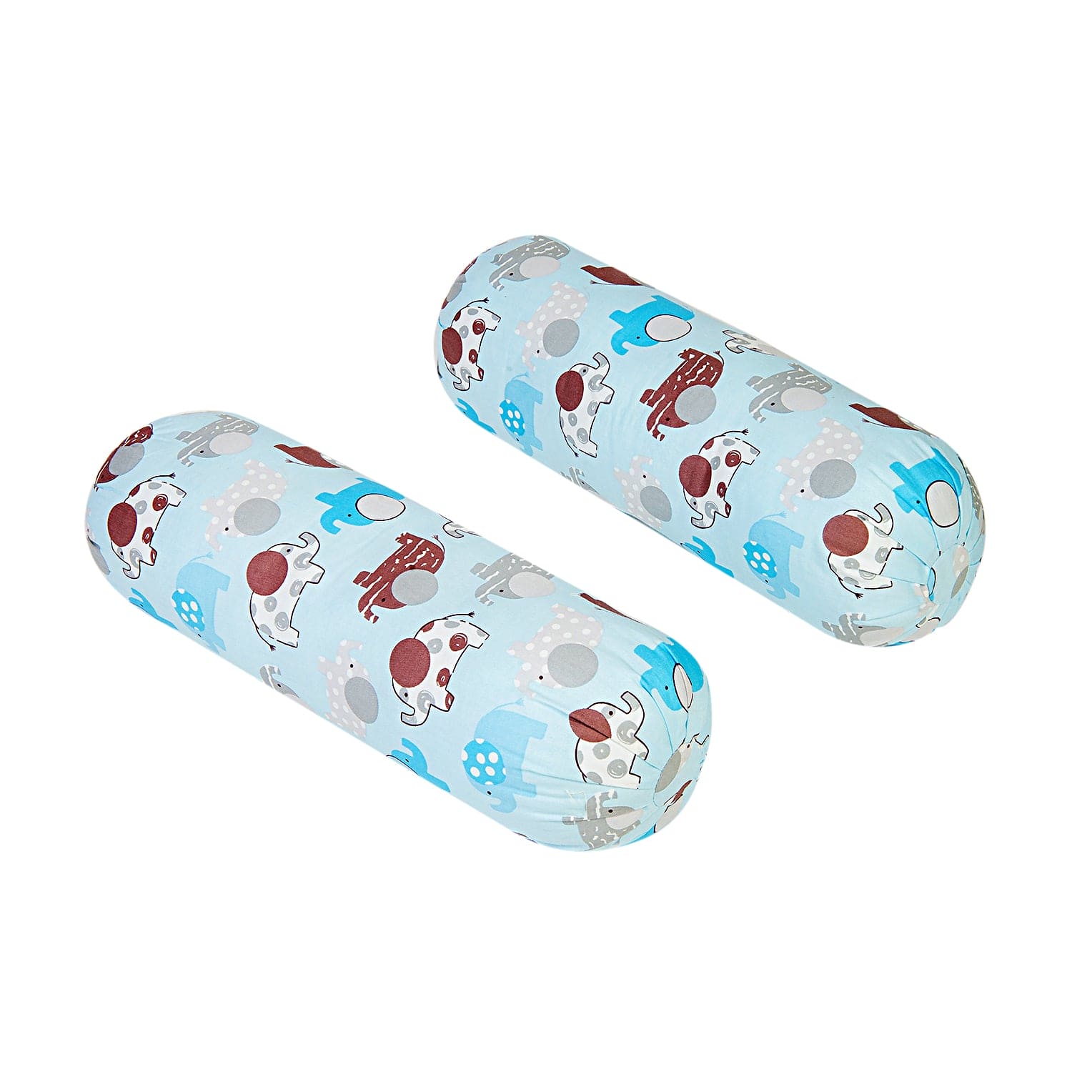 Elephant Blue 2 Pcs Large Bolster Set