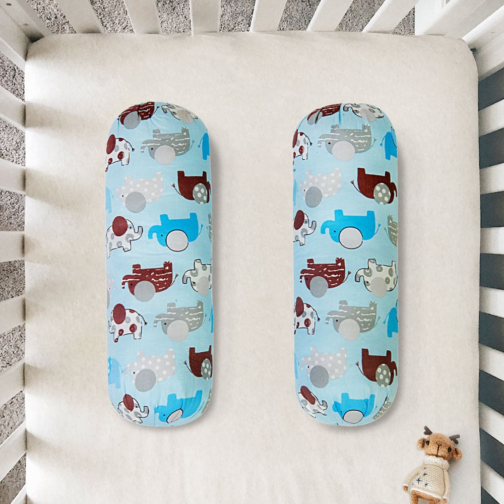 Elephant Blue 2 Pcs Large Bolster Set