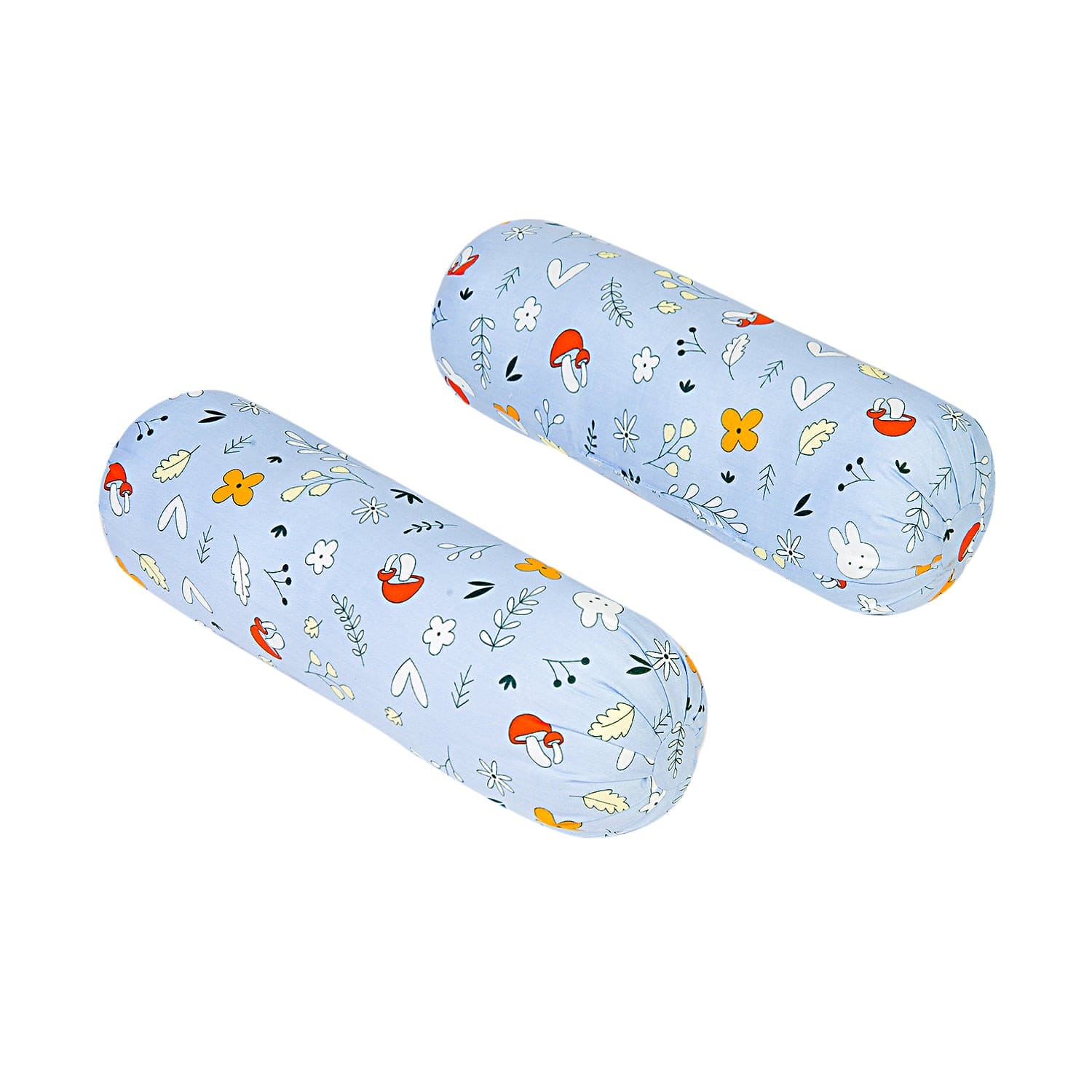Floral Blue 2 Pcs Large Bolster Set - Baby Moo