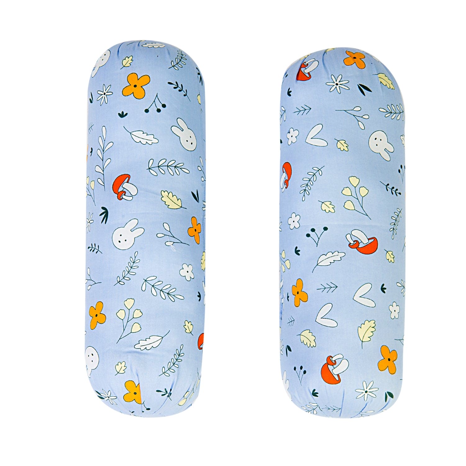 Floral Blue 2 Pcs Large Bolster Set - Baby Moo